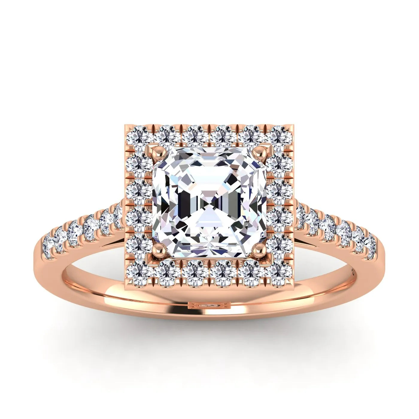 Asscher-Rose Gold|Asscher|14K Rose Gold|18K Rose Gold