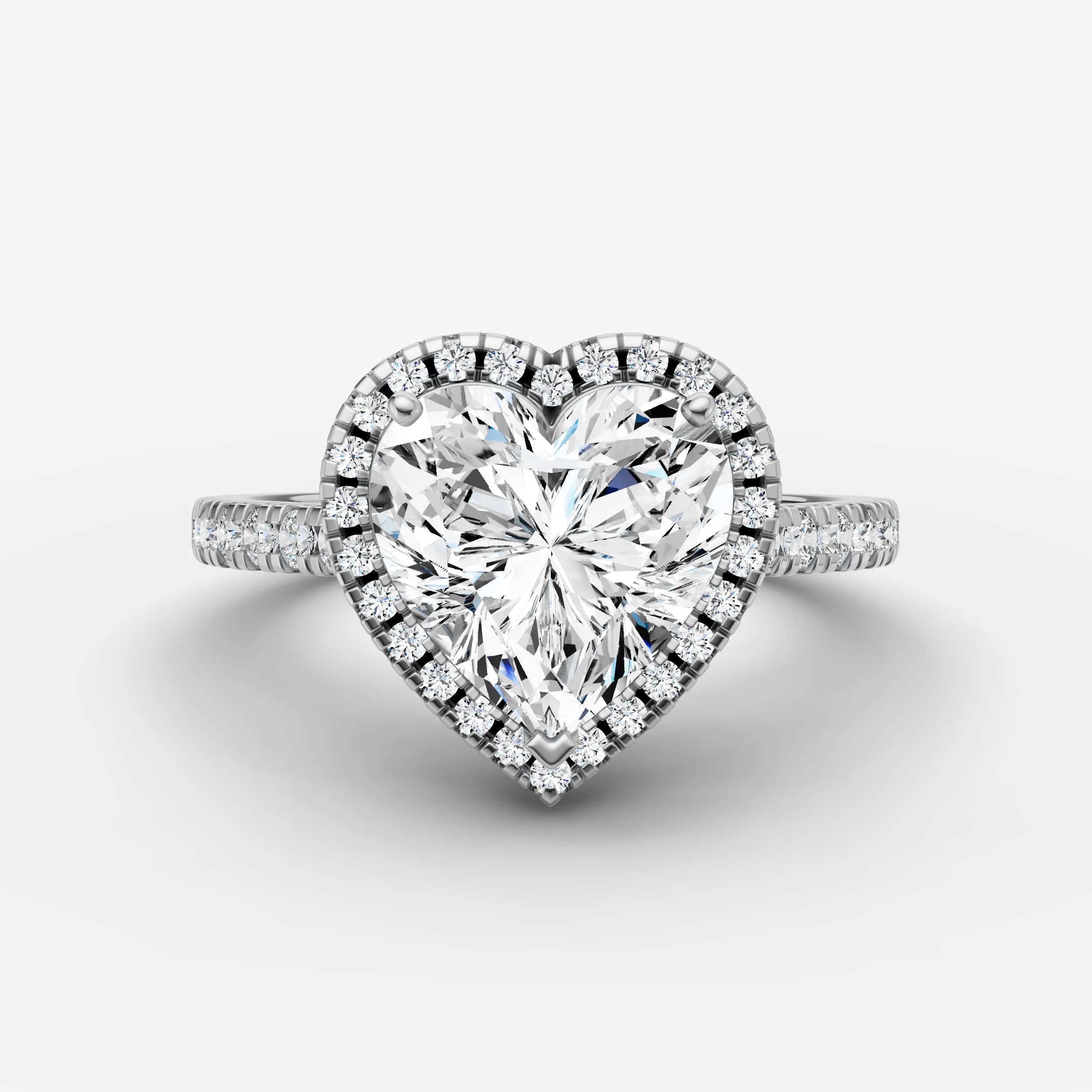 Halo & Pave - Heart