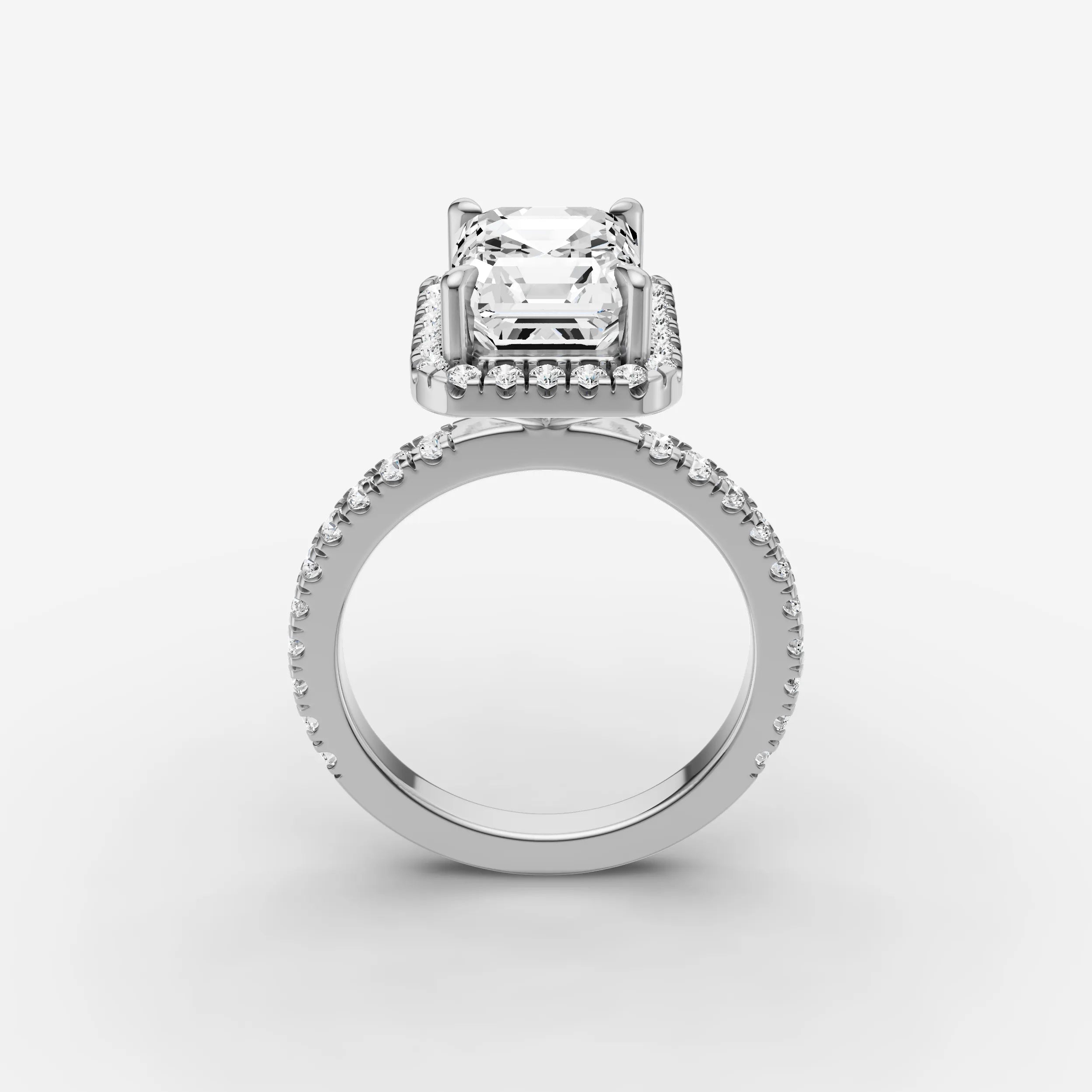 Halo & Pave - Emerald