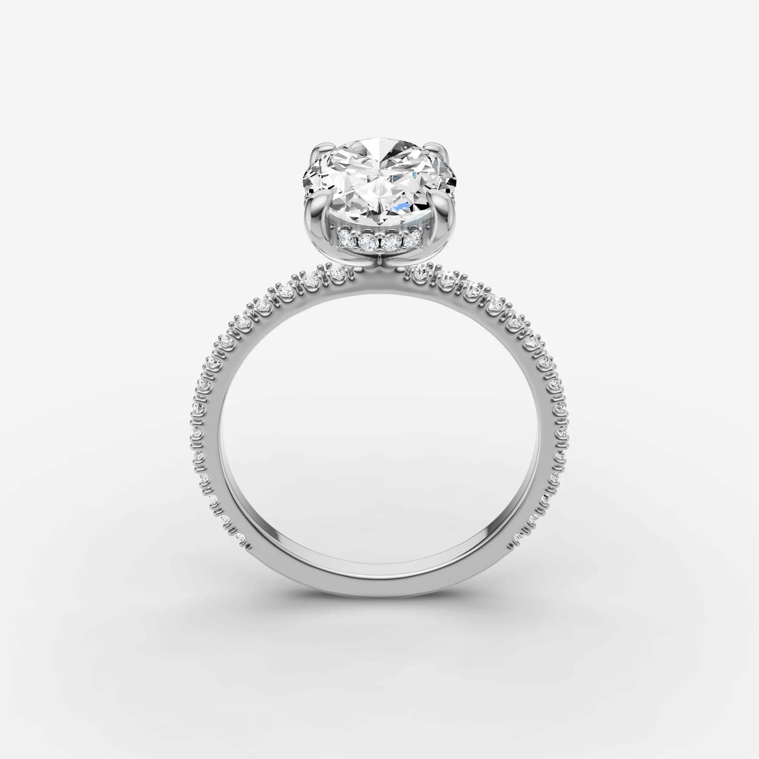 Hidden Halo & Pave - Oval