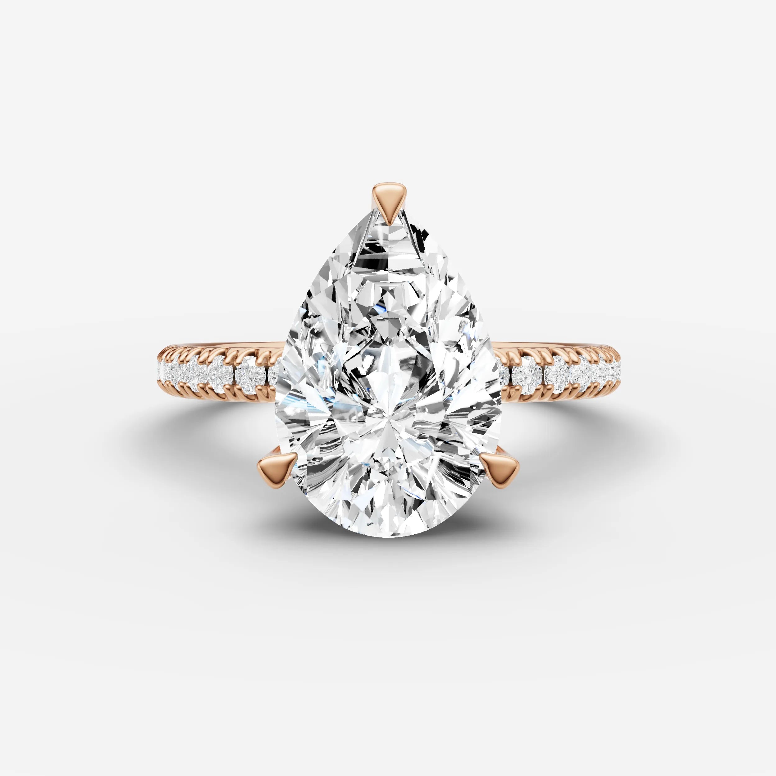 Hidden Halo & Pave - Pear