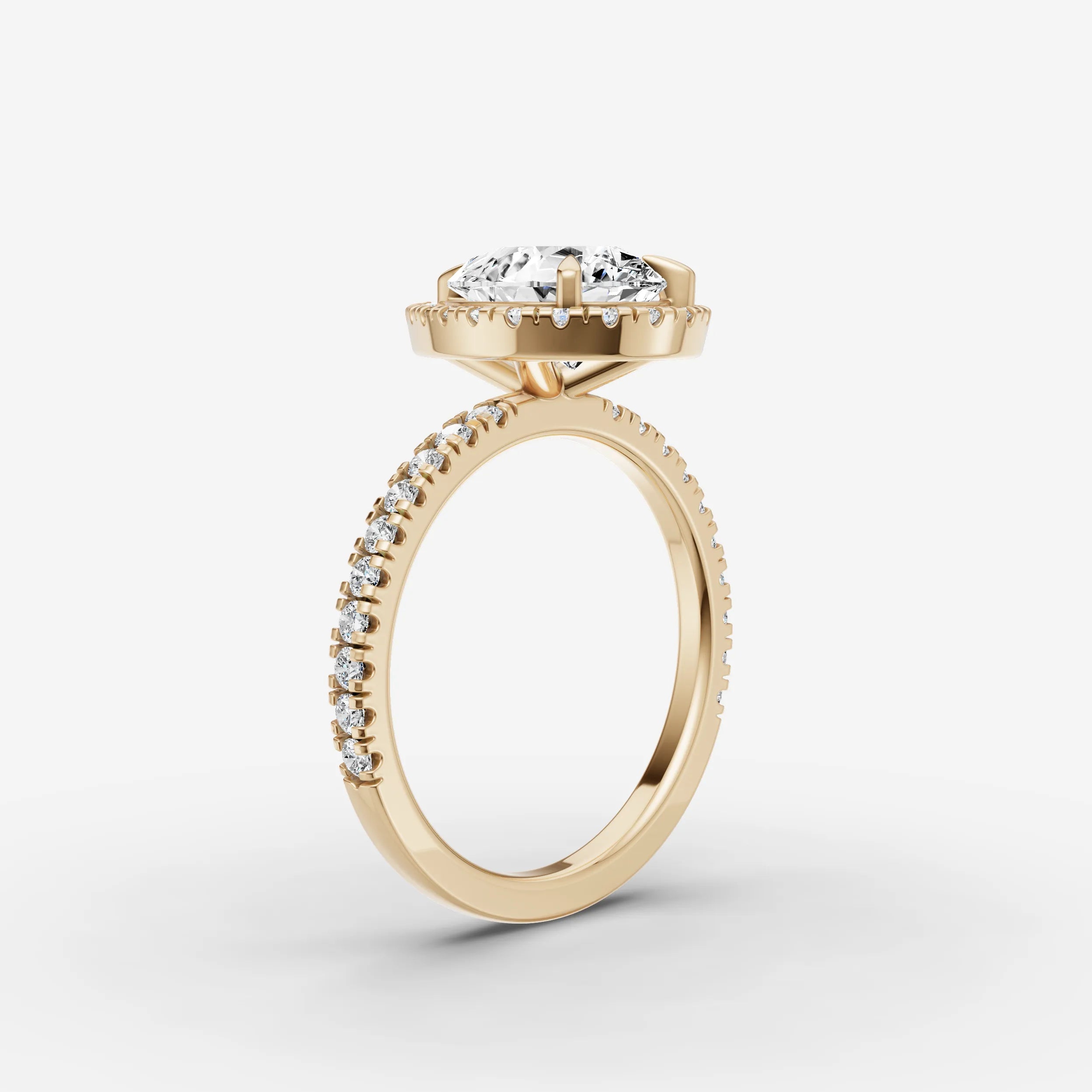 Halo & Pave - Pear