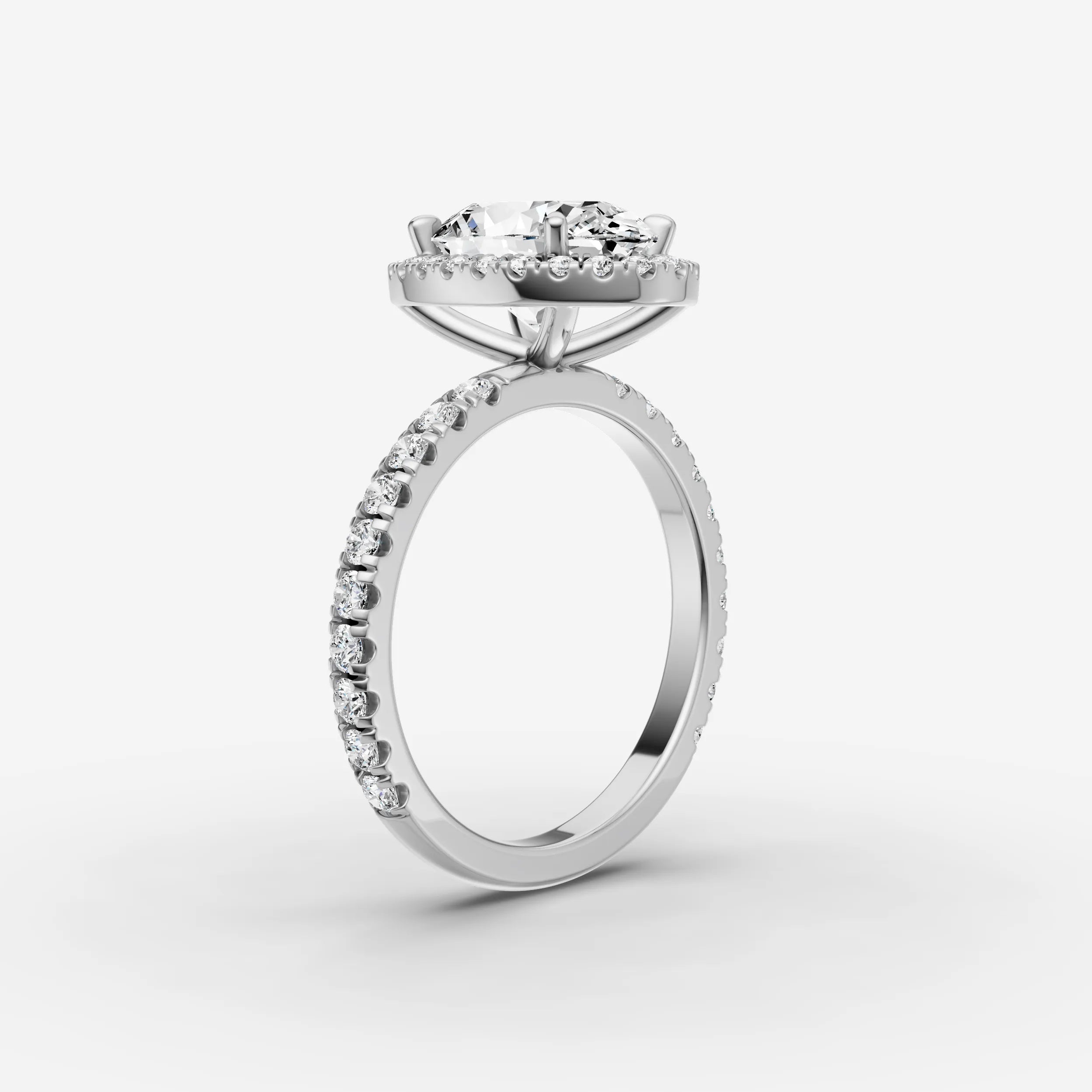 Halo & Pave - Oval