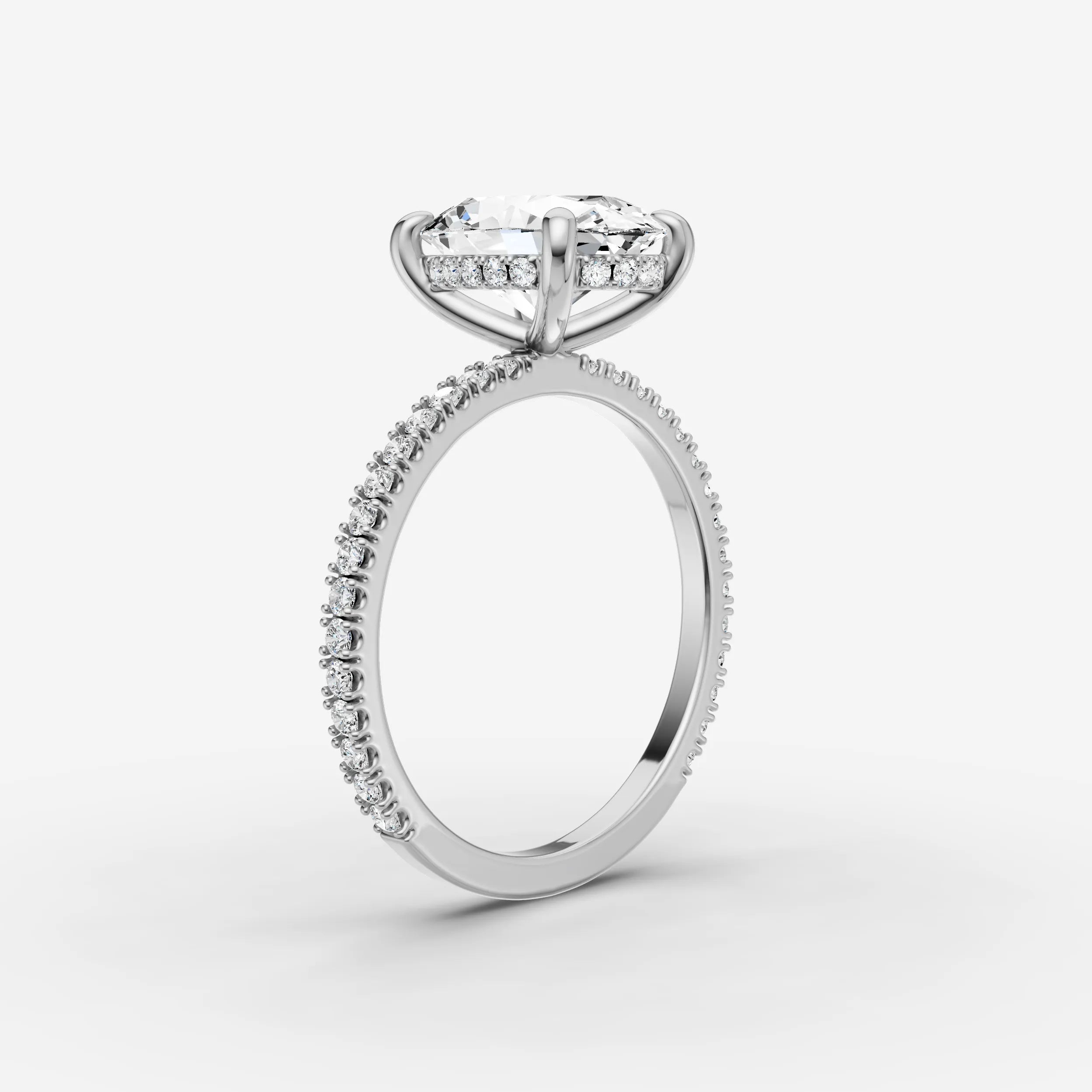Hidden Halo & Pave - Oval