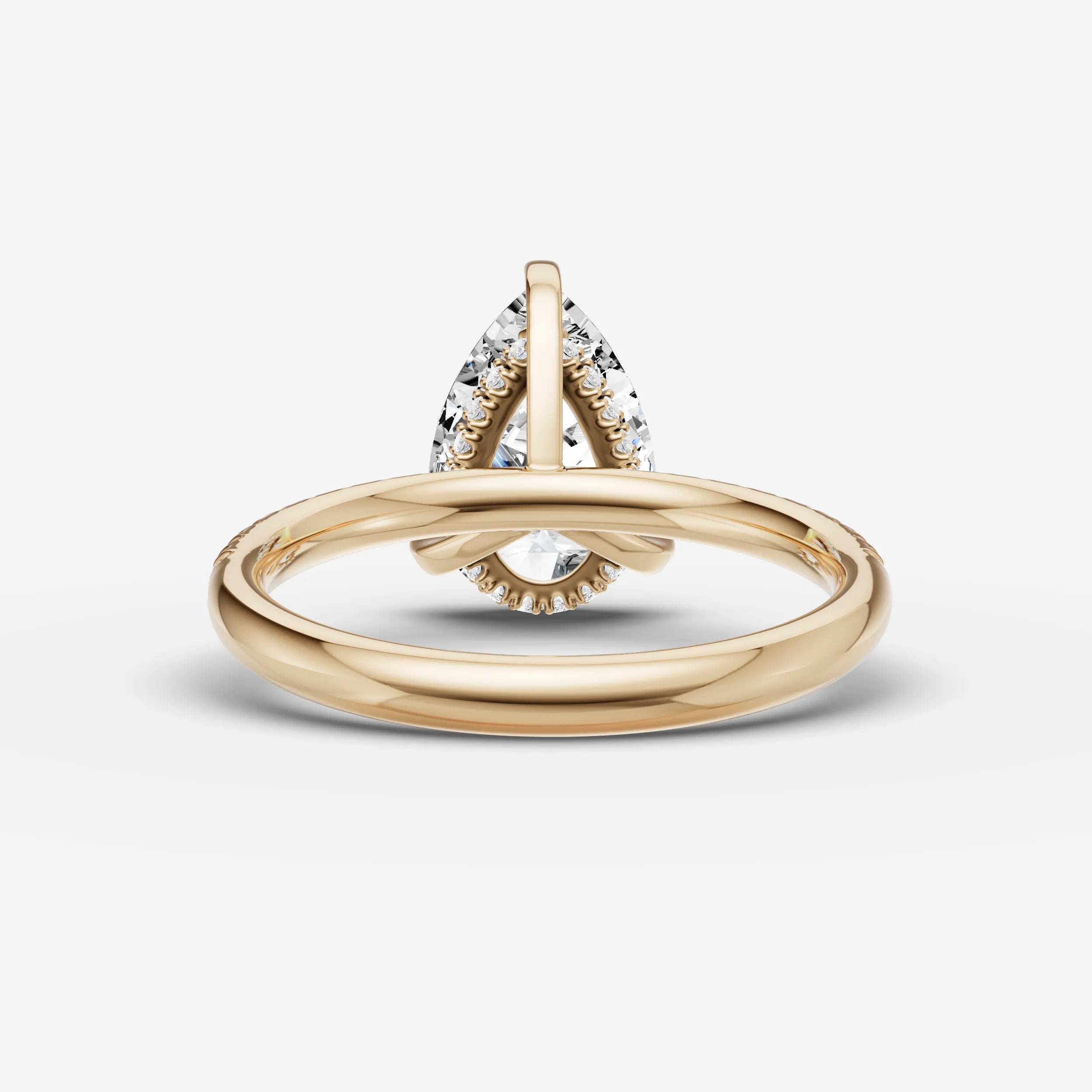 Hidden Halo & Pave - Pear