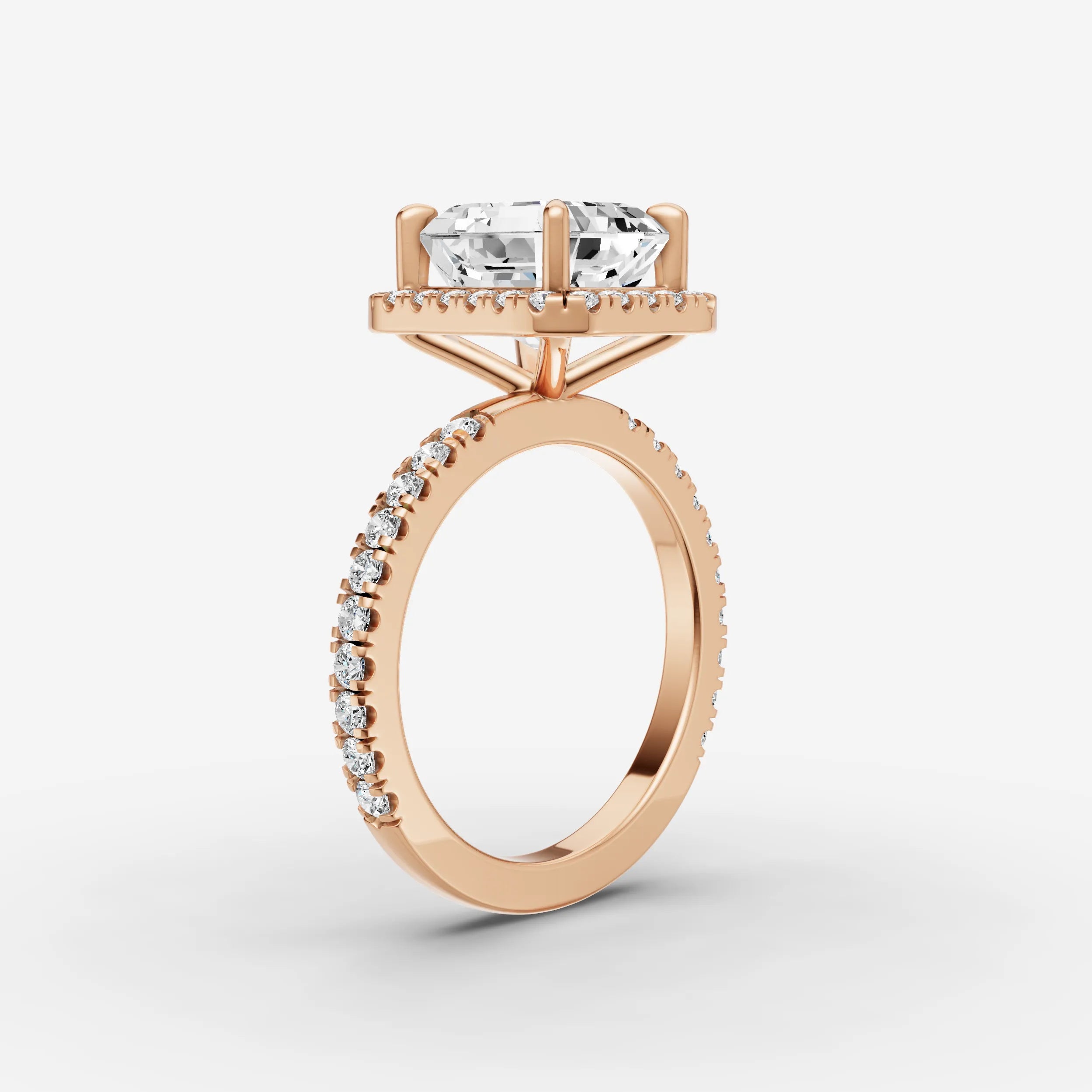 Halo & Pave - Emerald