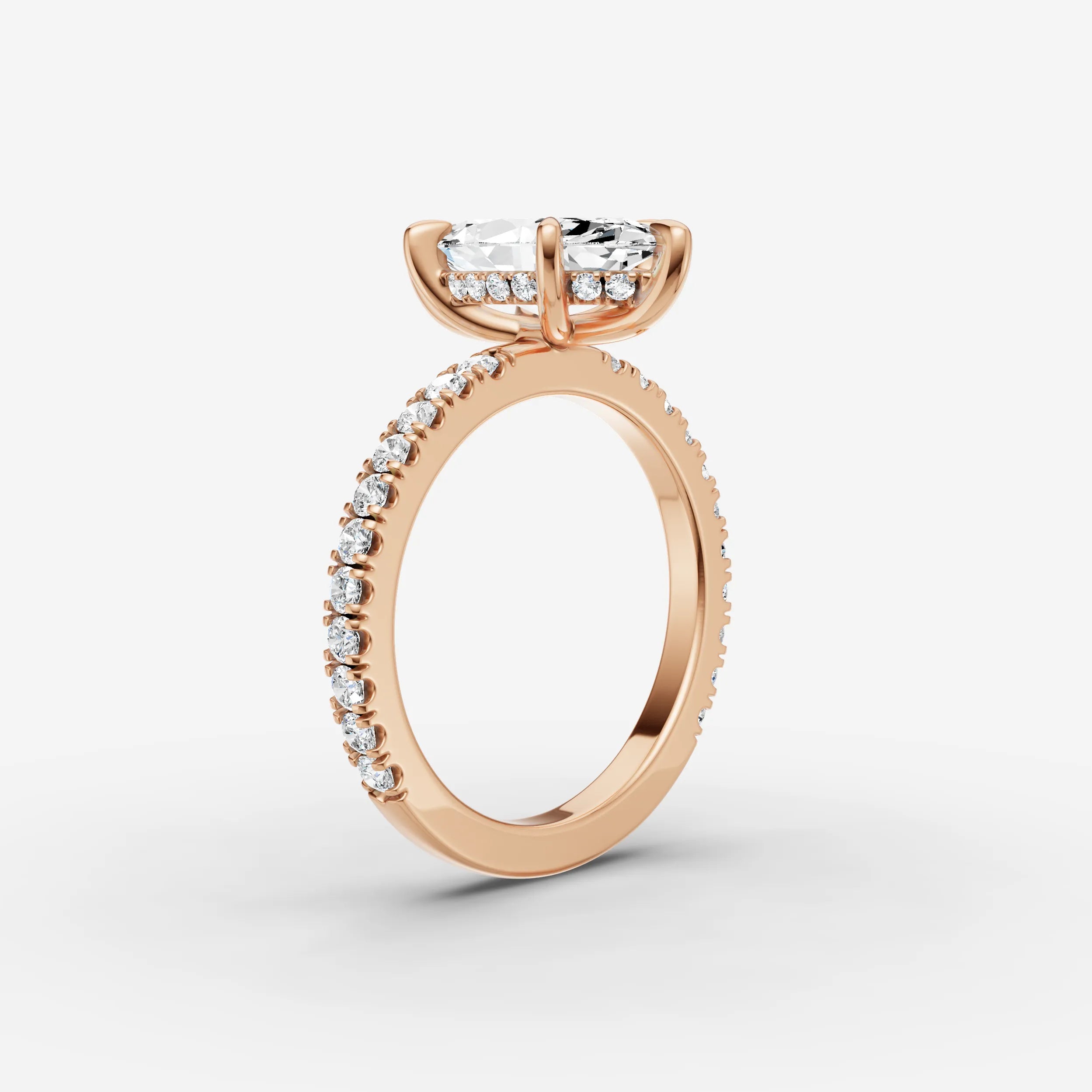 Hidden Halo & Pave - Marquise