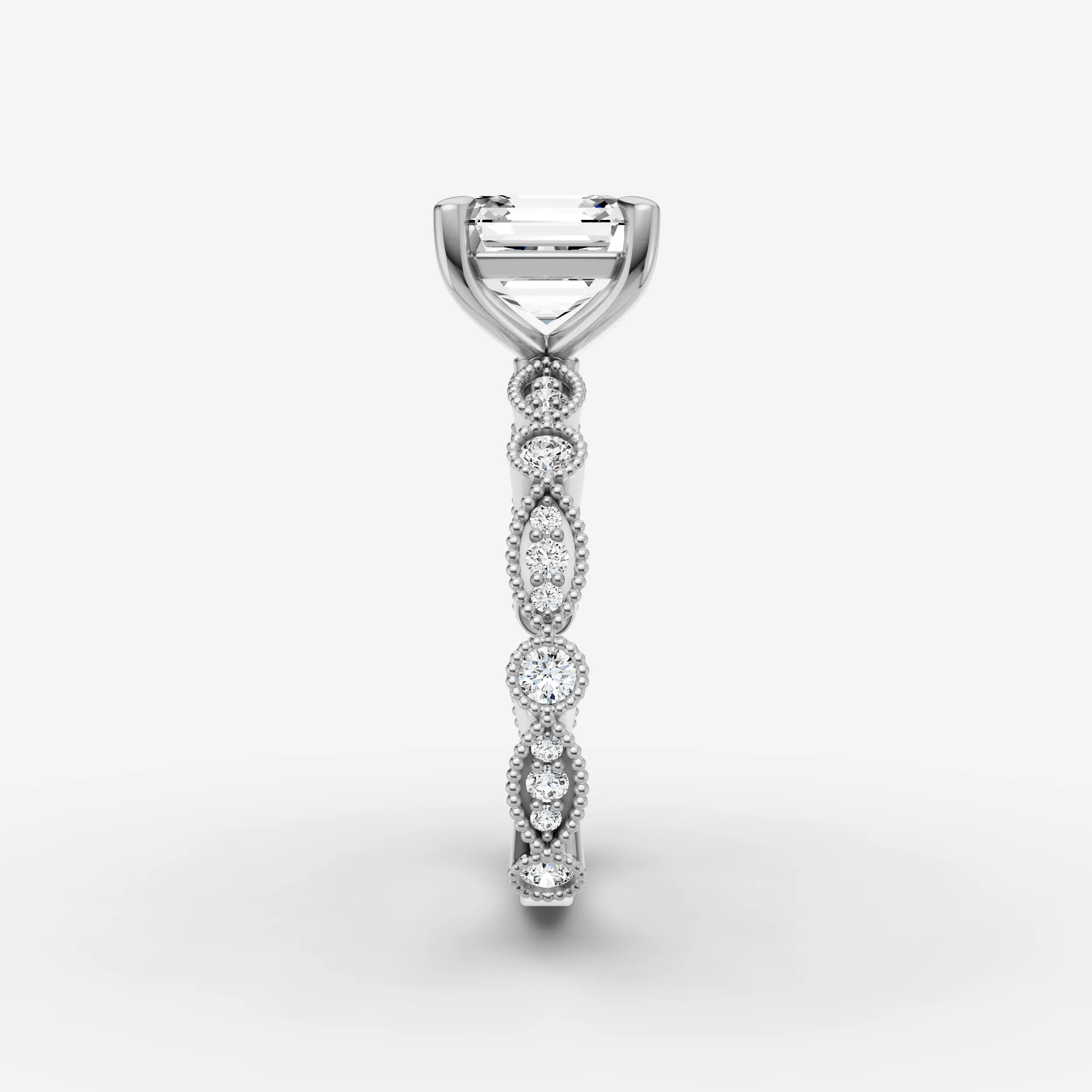 Vintage Pave - Asscher
