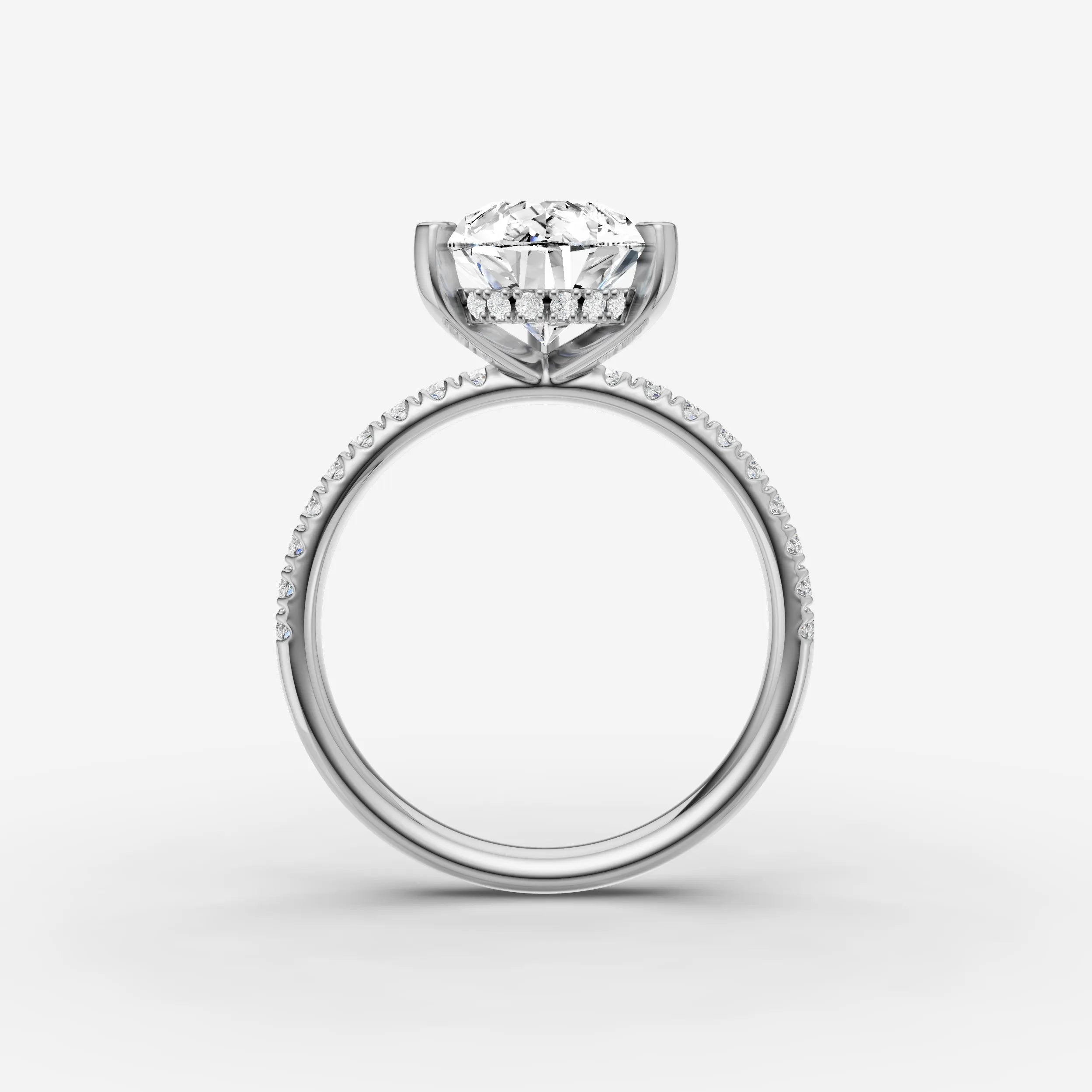Hidden Halo & Pave - Pear