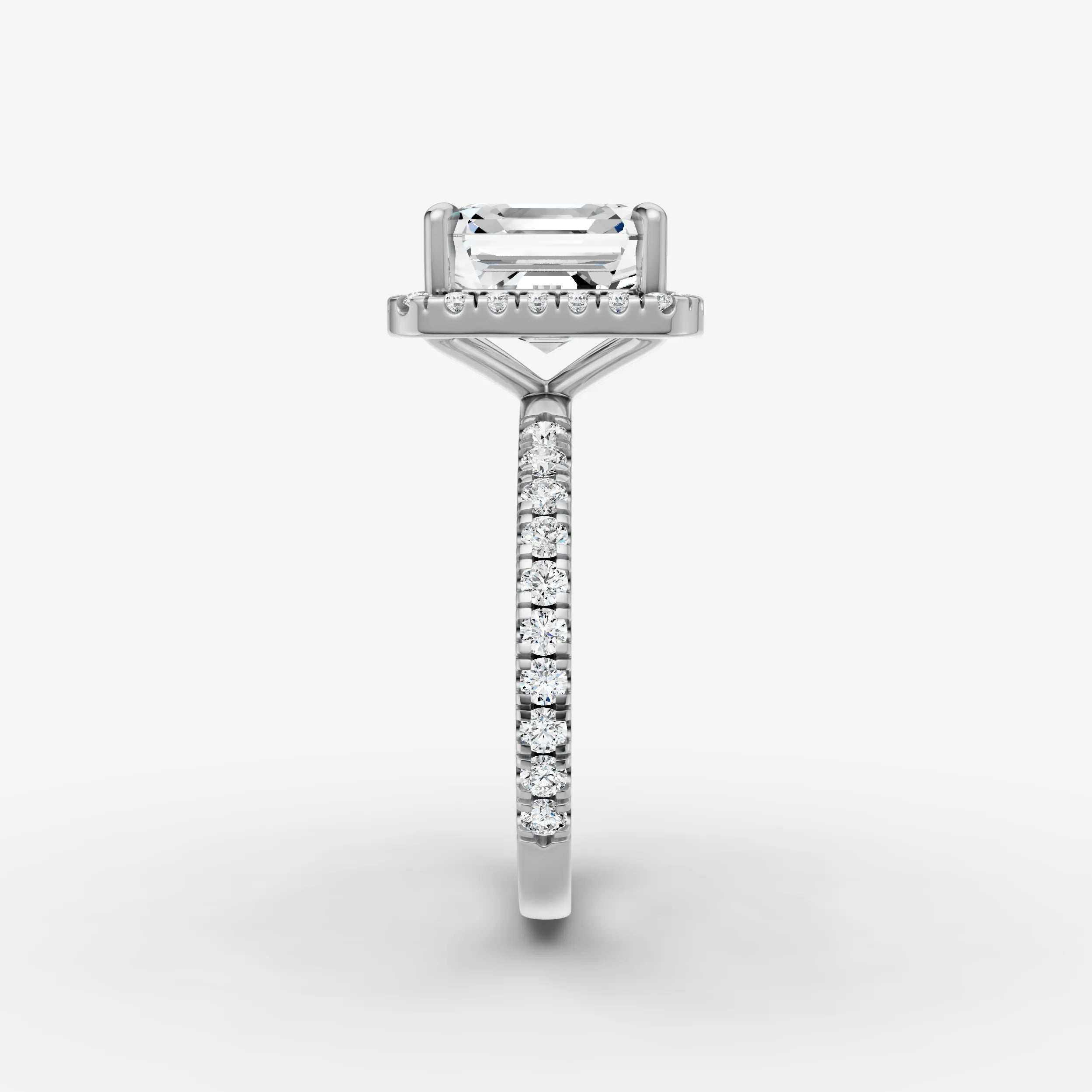 Halo & Pave - Emerald