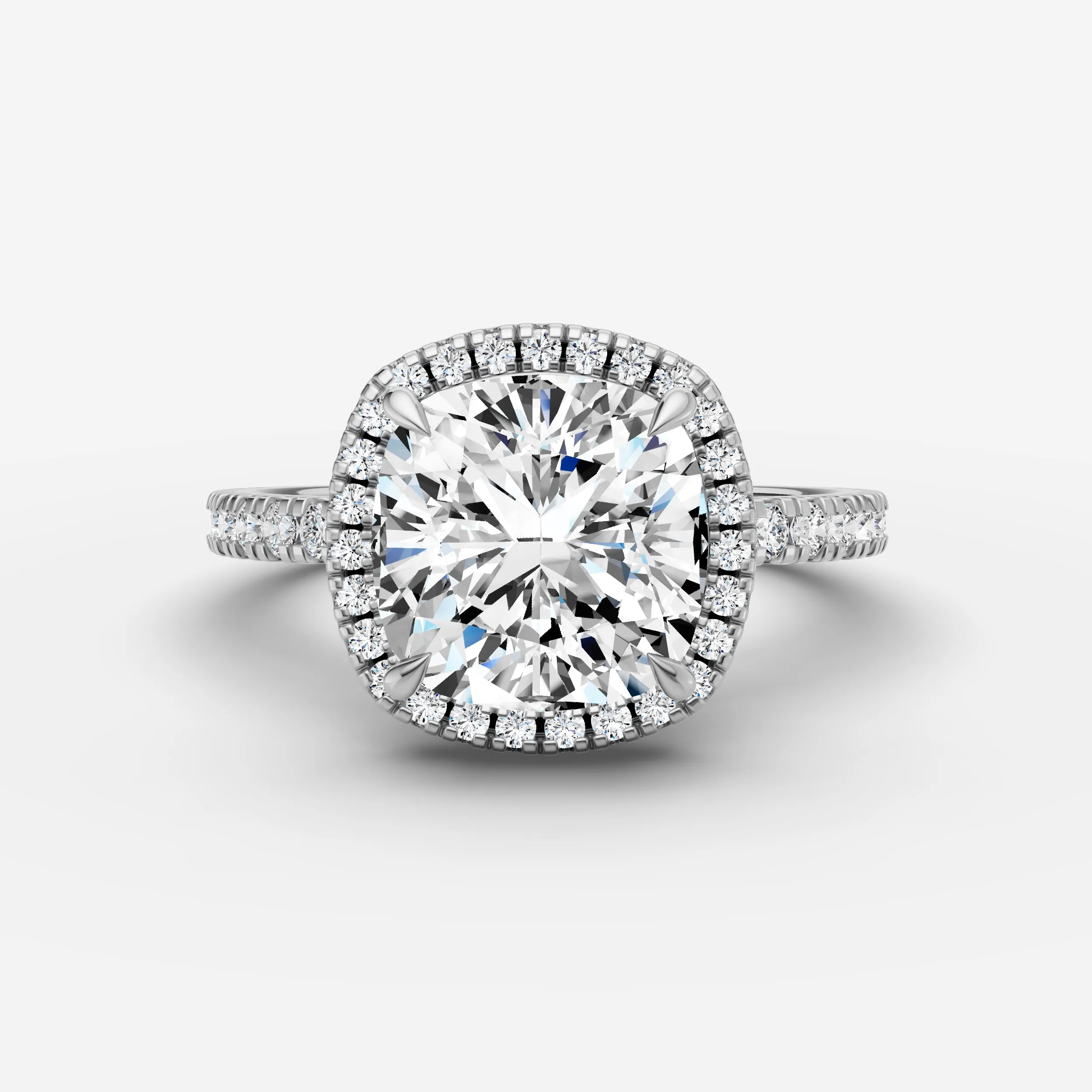 Halo & Pave - Cushion