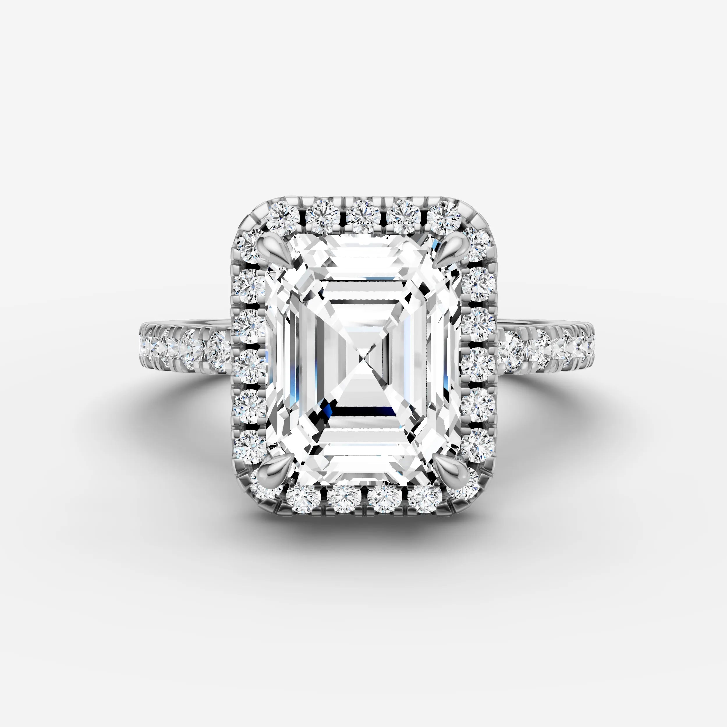 Halo & Pave - Emerald