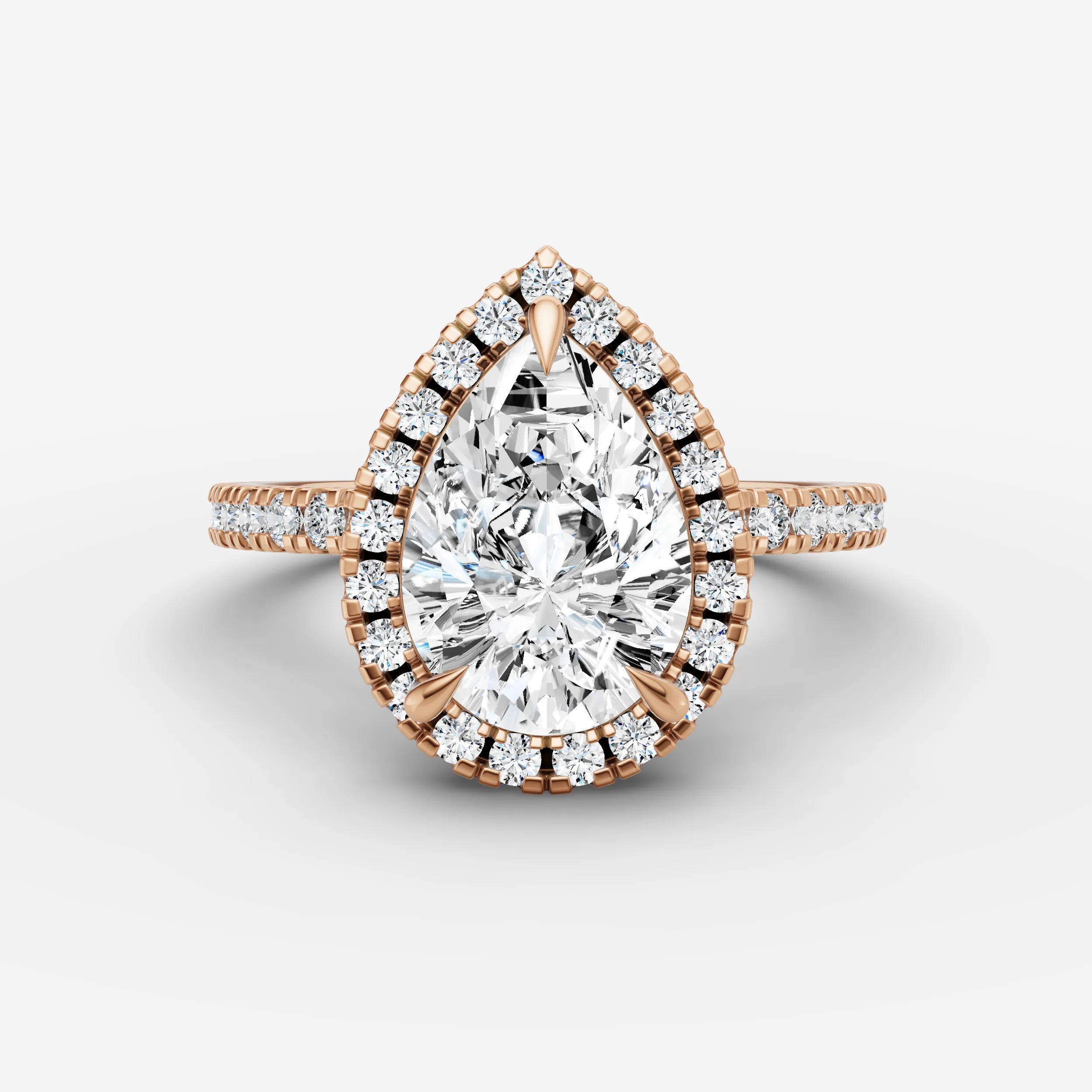 Halo & Pave - Pear