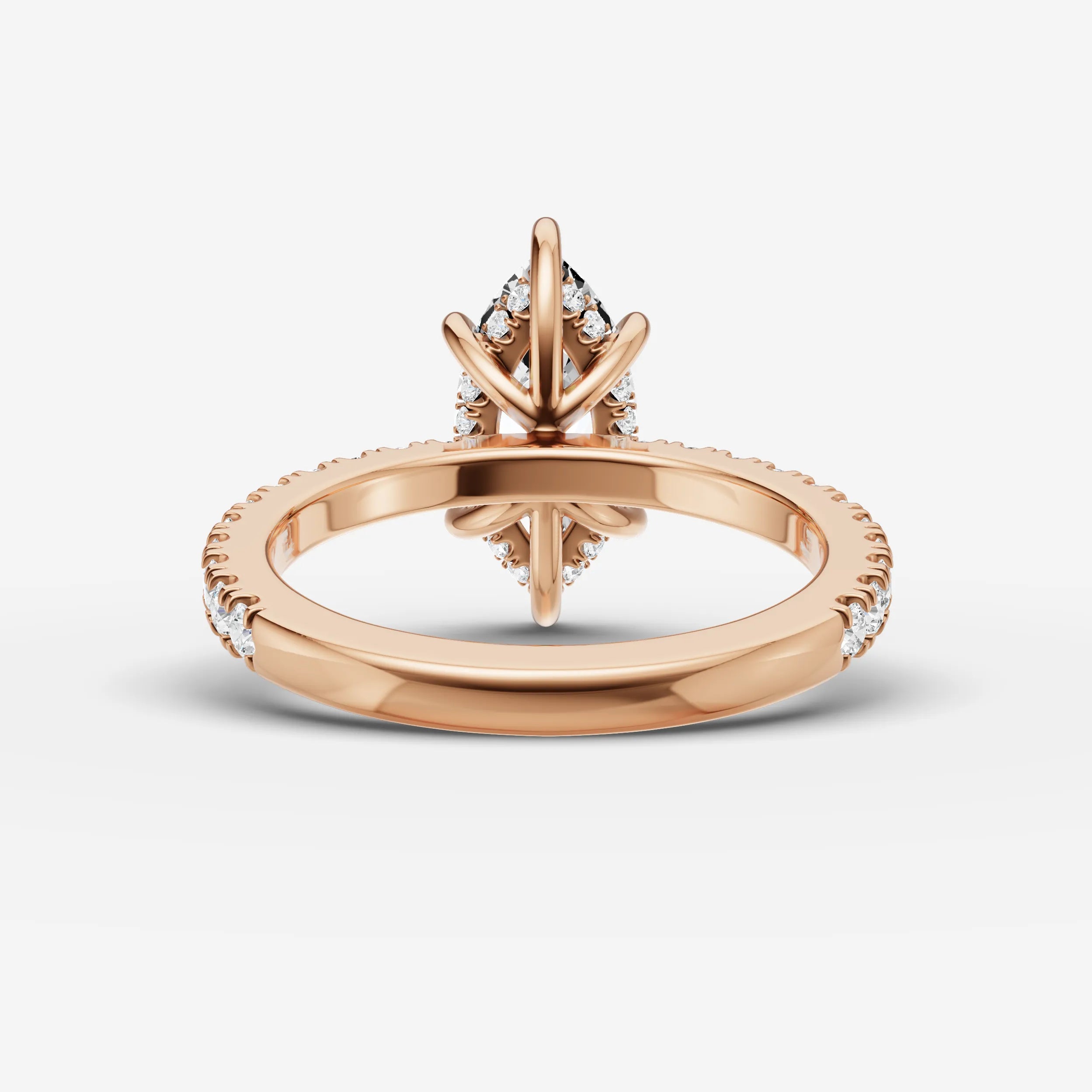 Hidden Halo & Pave - Marquise