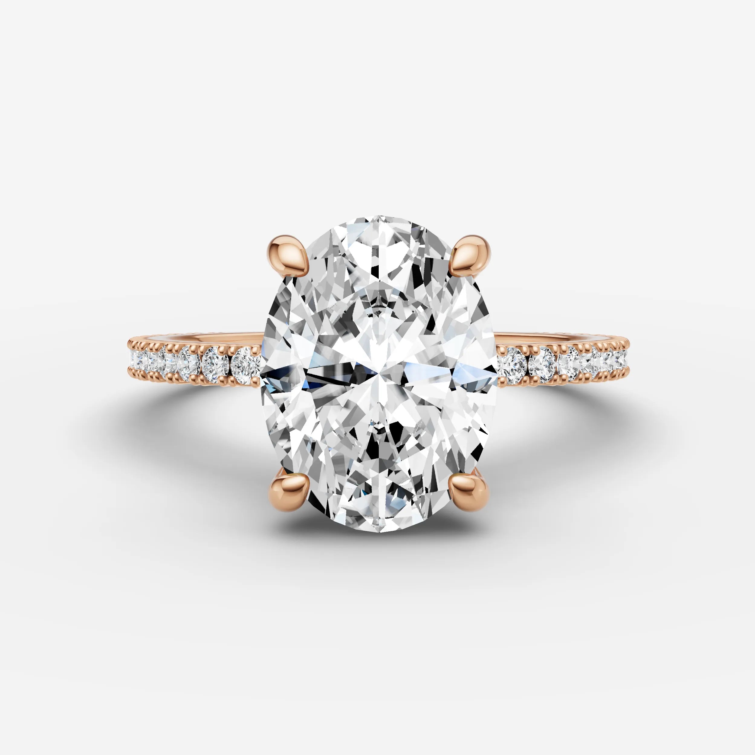 Hidden Halo & Pave - Oval