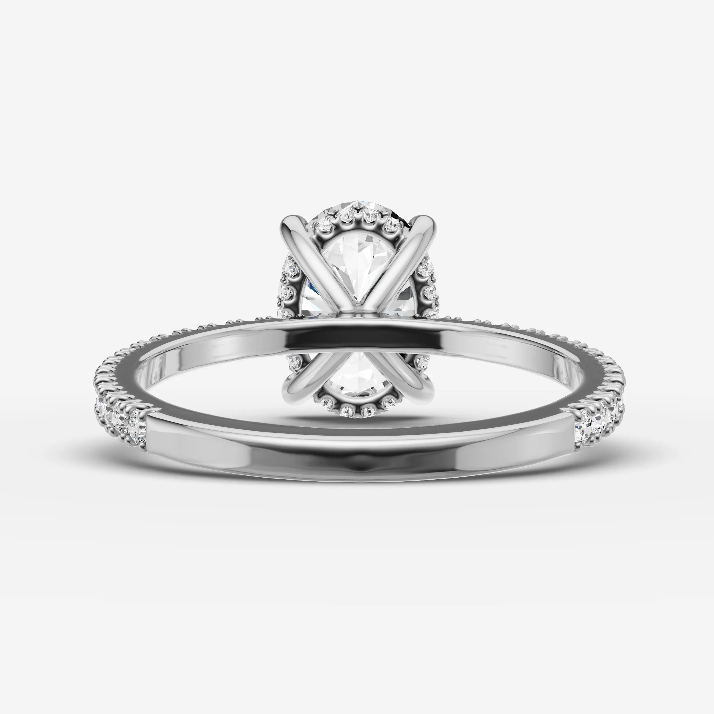 Hidden Halo & Pave - Oval