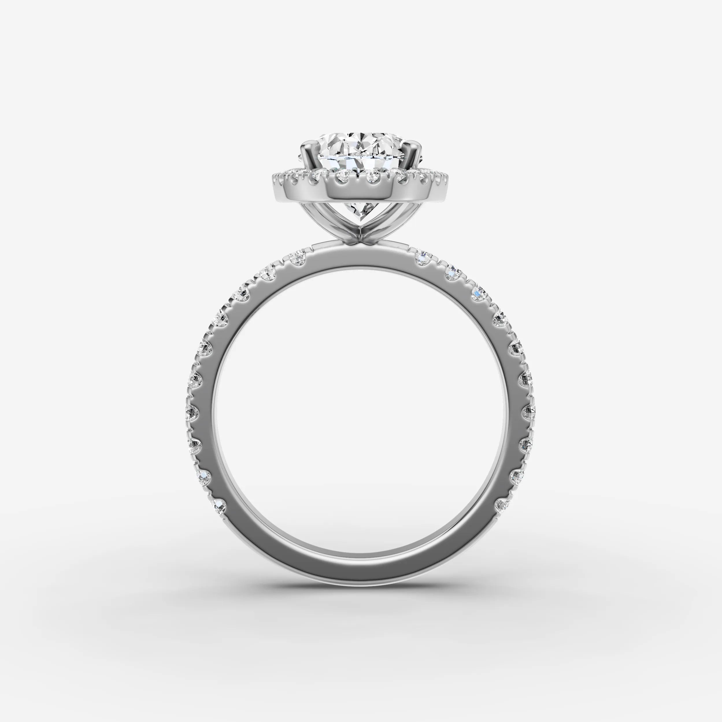 Halo & Pave - Oval
