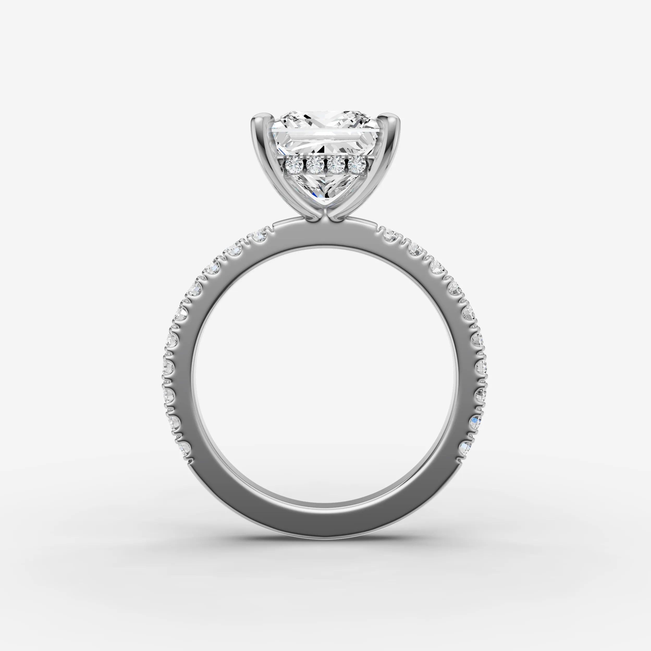 Hidden Halo & Pave - Princess