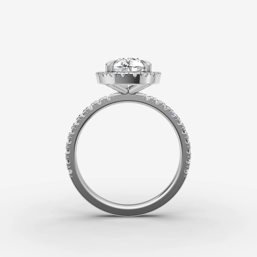 Halo & Pave - Pear
