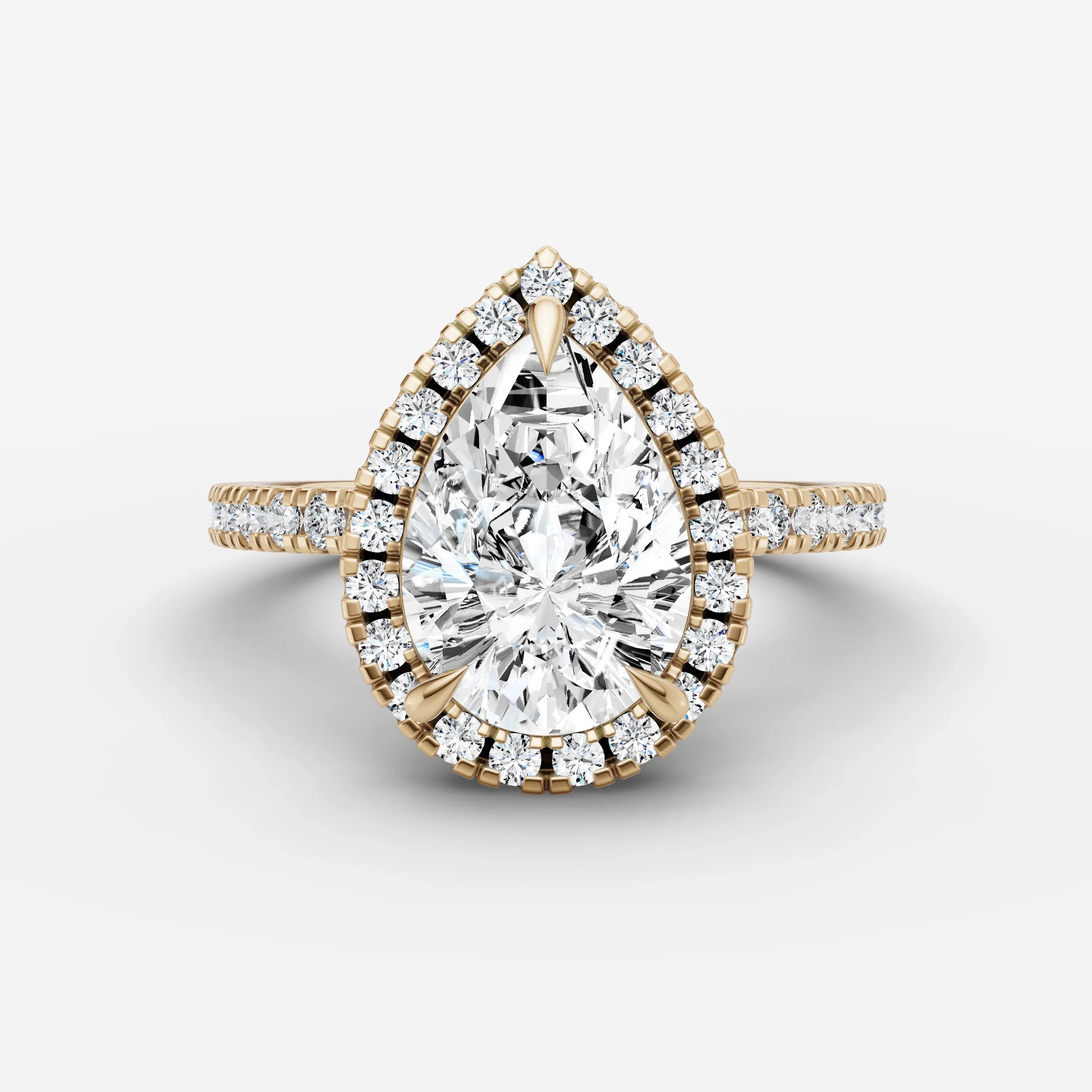 Halo & Pave - Pear