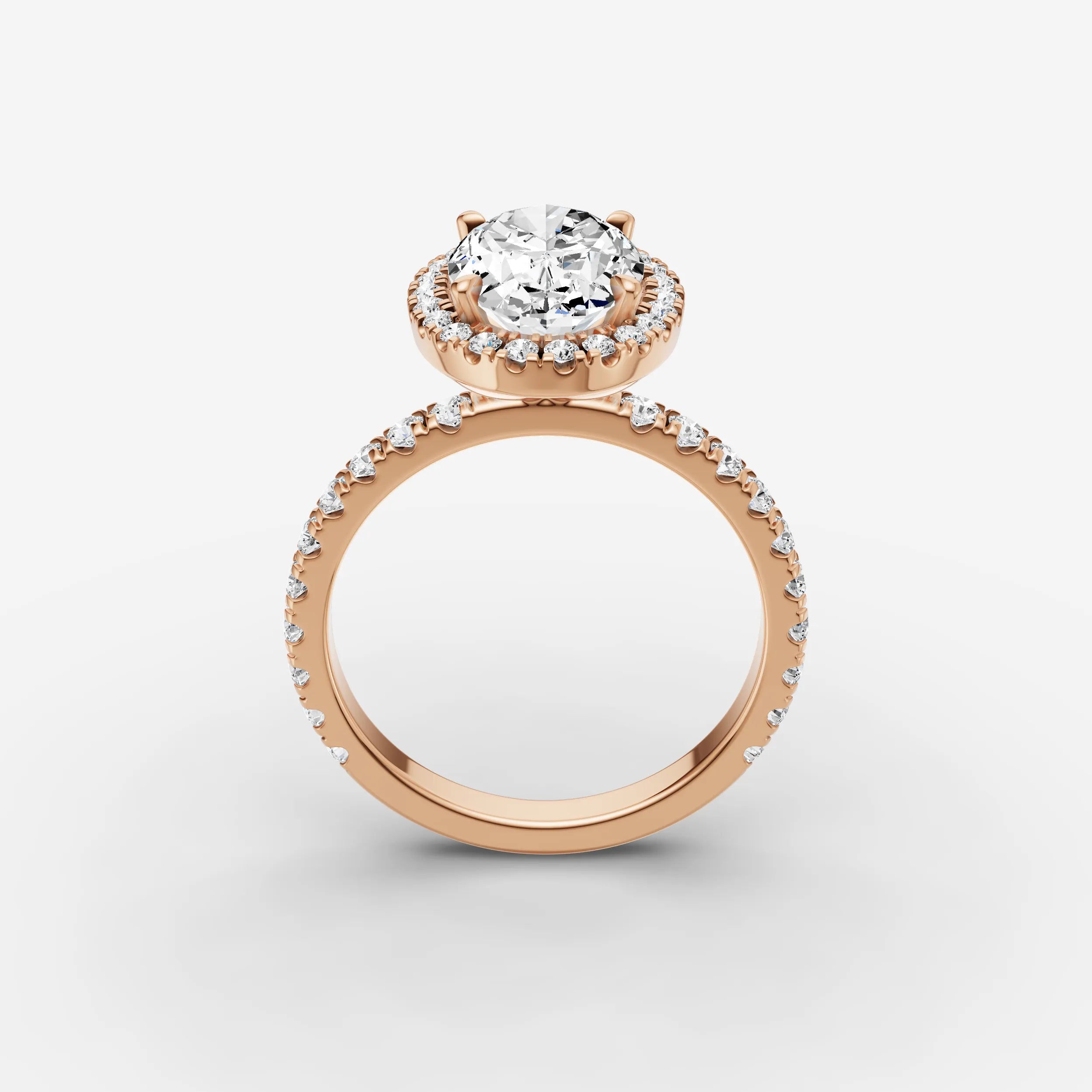 Halo & Pave - Oval