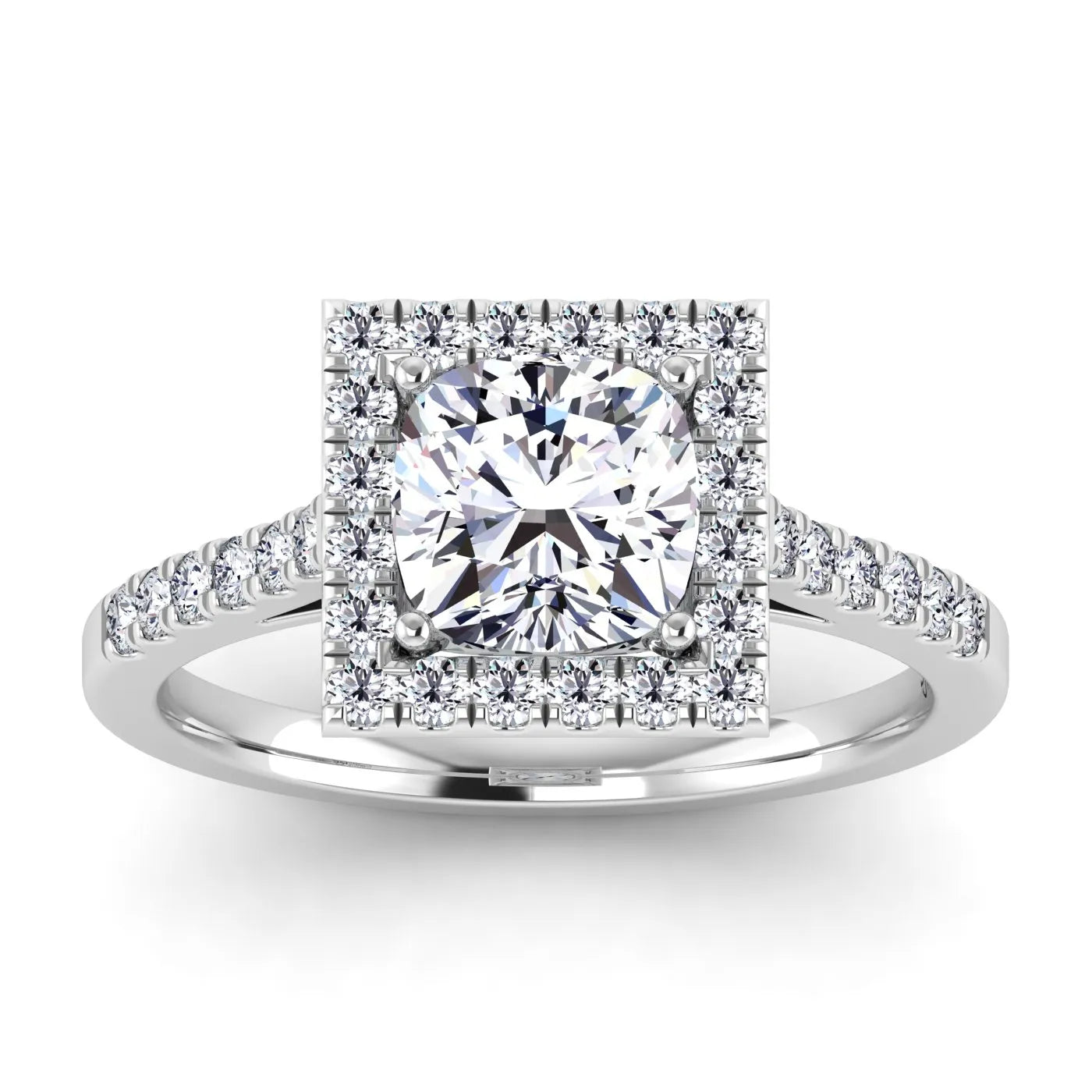 Cushion-White Gold|Cushion|14K White Gold|18K White Gold|Platinum