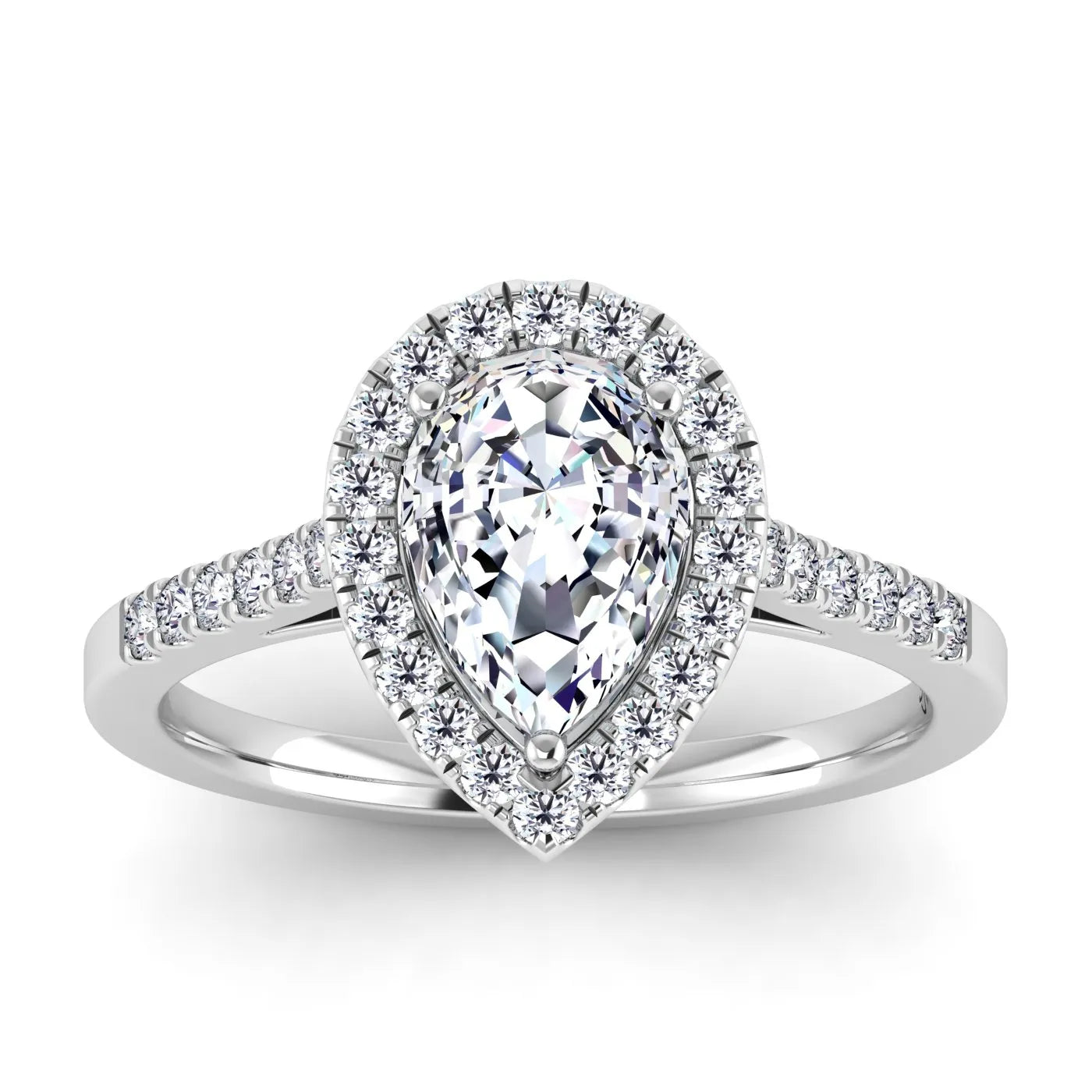 Pear-White Gold|Pear|14K White Gold|18K White Gold|Platinum