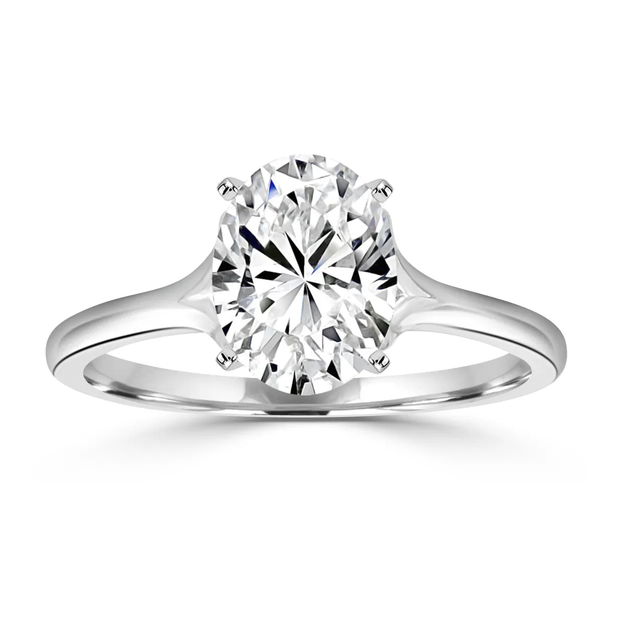 Oval-White Gold|Oval|14K White Gold|18K White Gold|Platinum