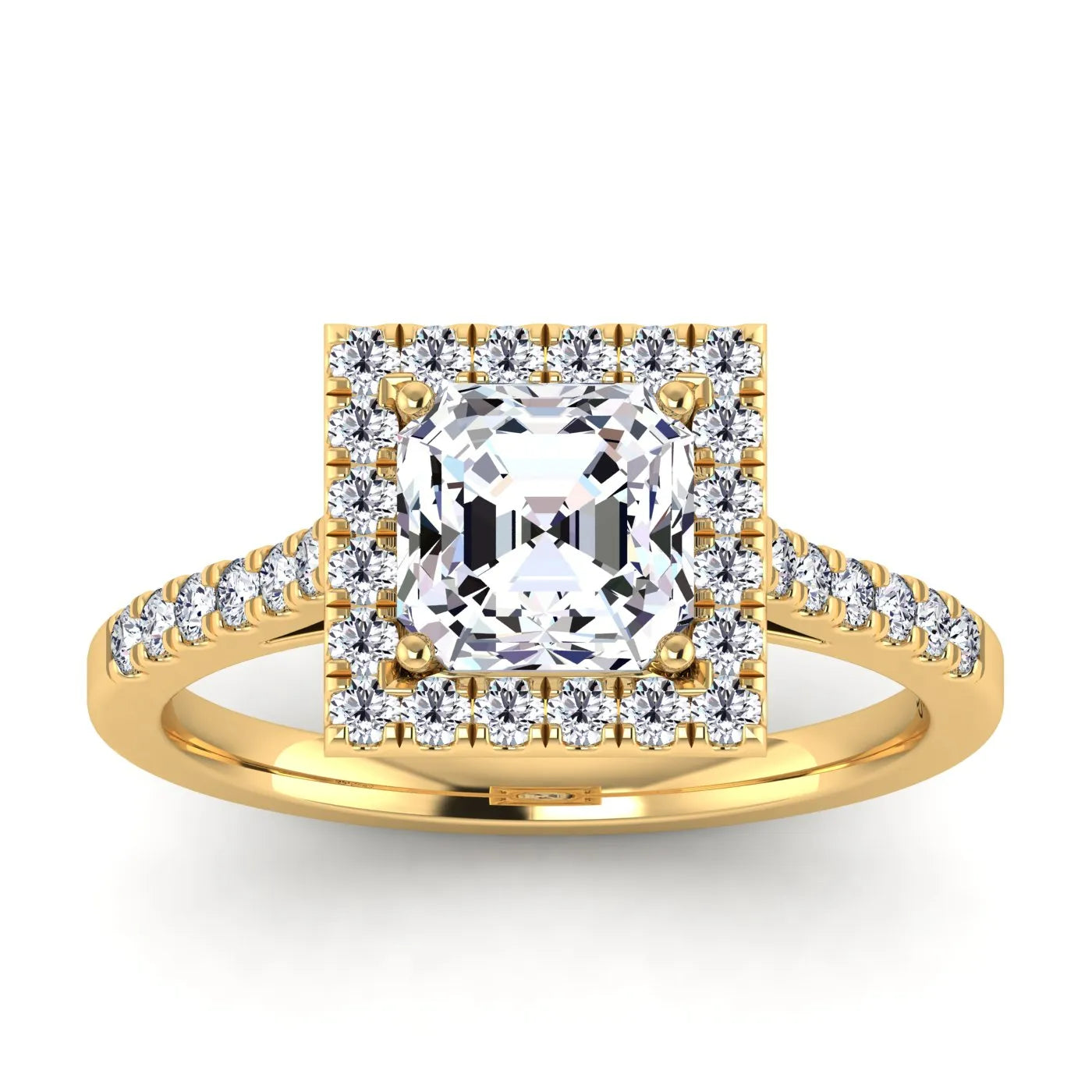 Asscher-Yellow Gold|Asscher|14K Yellow Gold|18K Yellow Gold