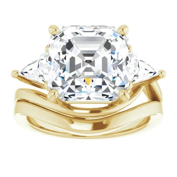 Asscher-Yellow Gold|Asscher|14K Yellow Gold|18K Yellow Gold
