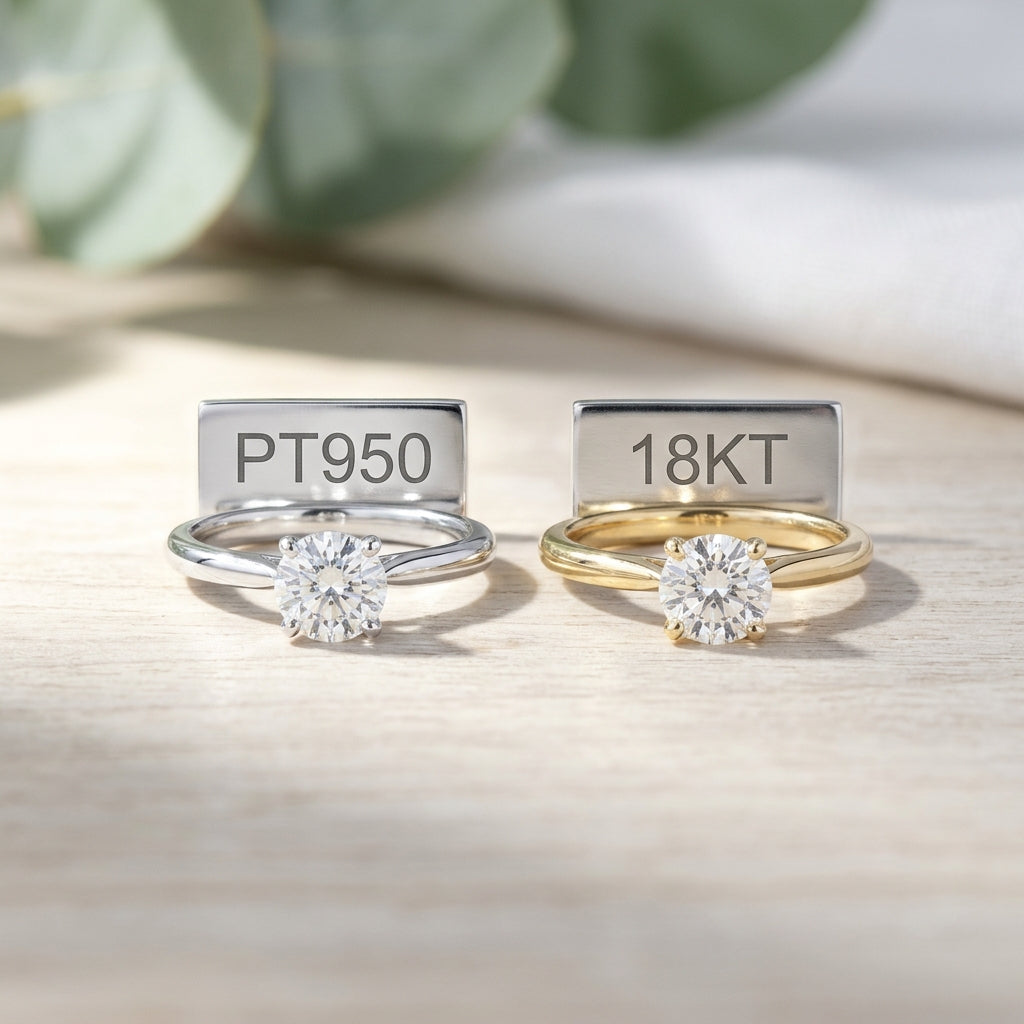 Platinum Engagement rings VS 18KT and their difference