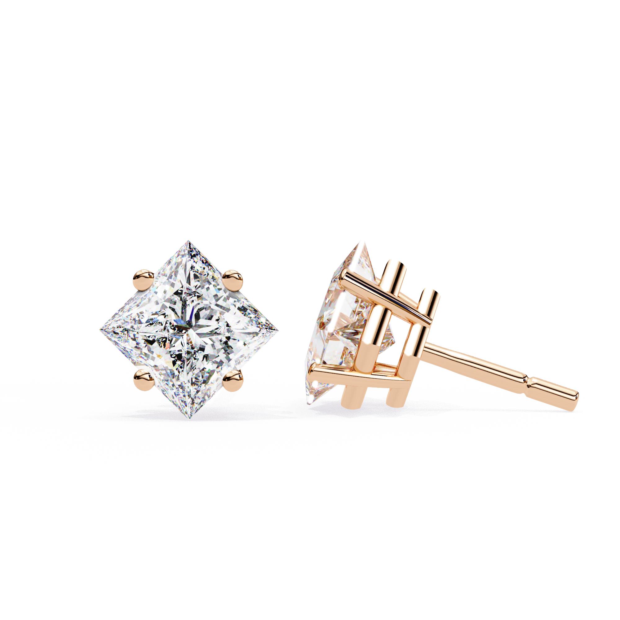 Princess Solitaire Earing