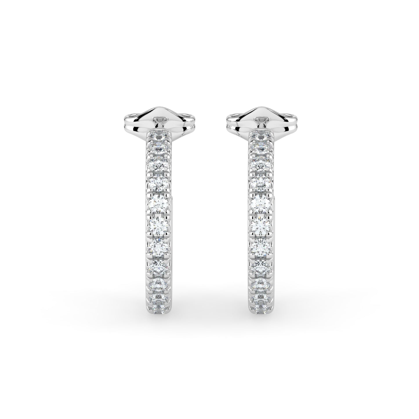 Claw Set Diamond Hoop Earring