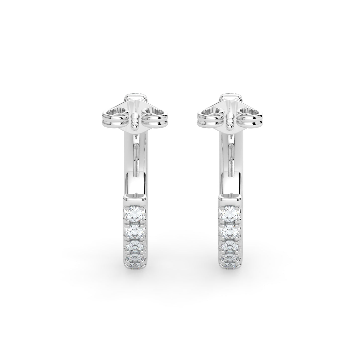 Claw Set Diamond Hoop Earring