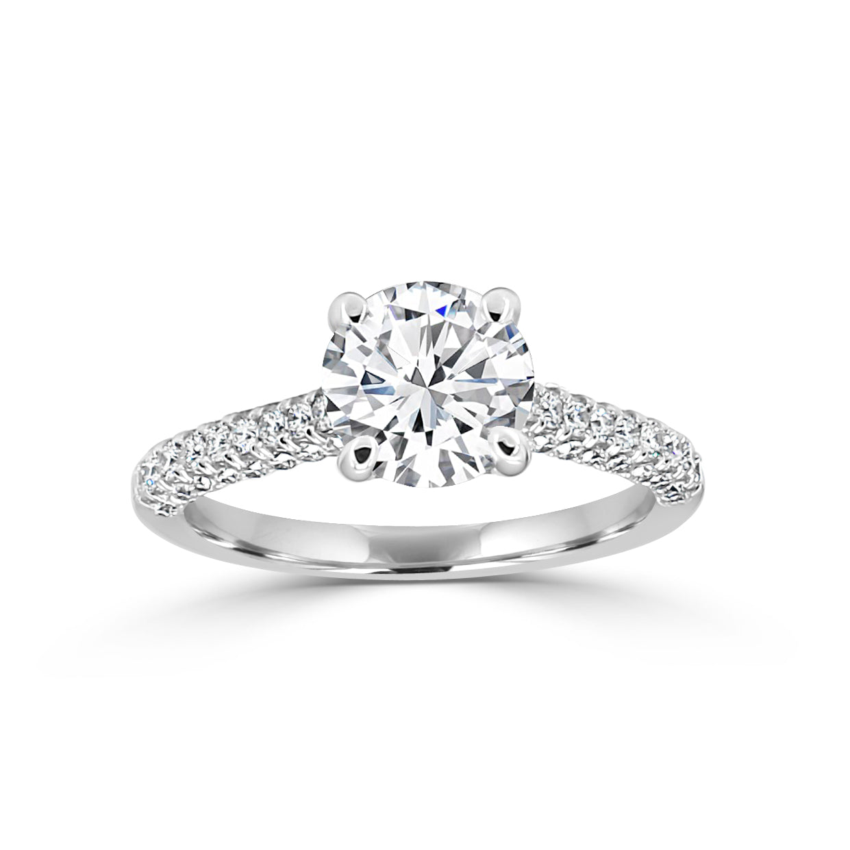 Stunning MicroPave Style Engagement Ring