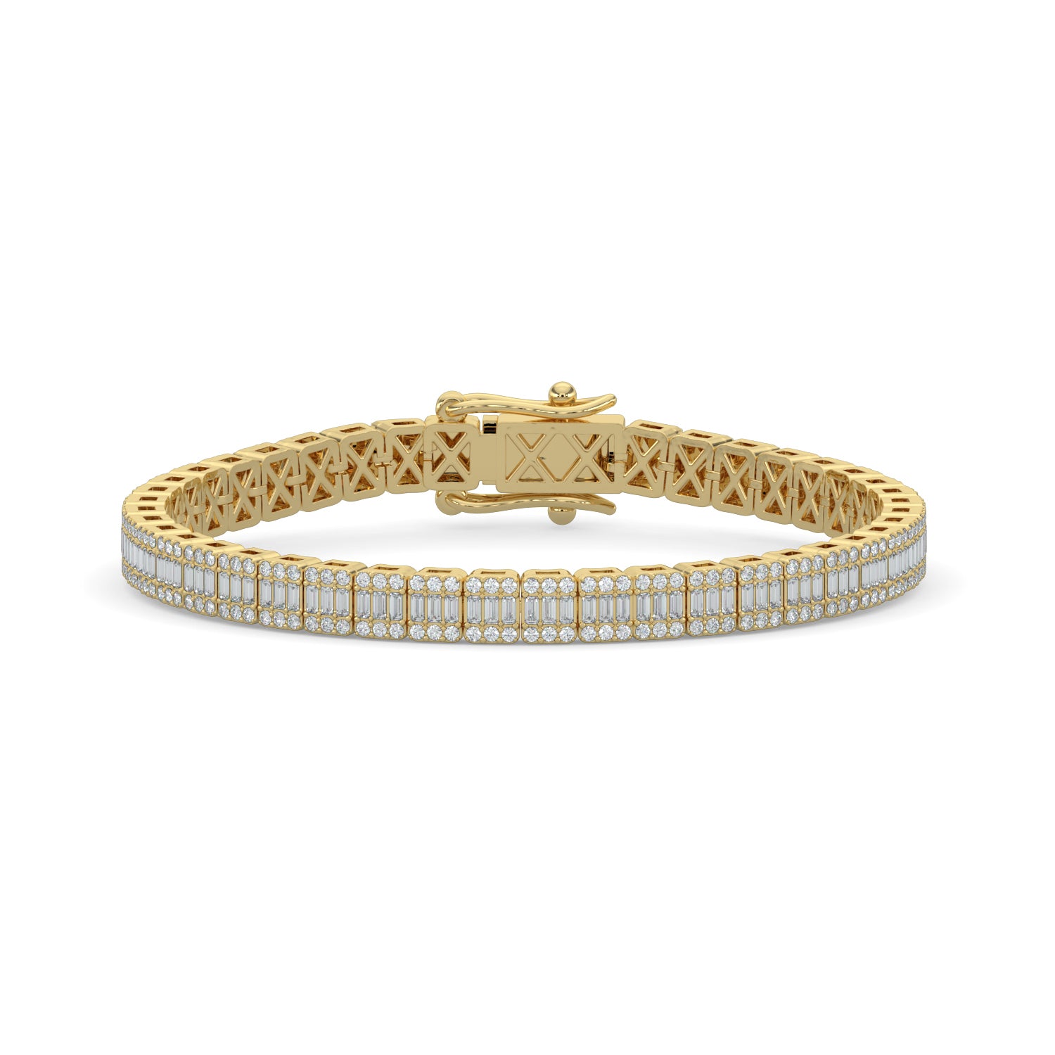 6.00ct Round & Baguette Bracelet