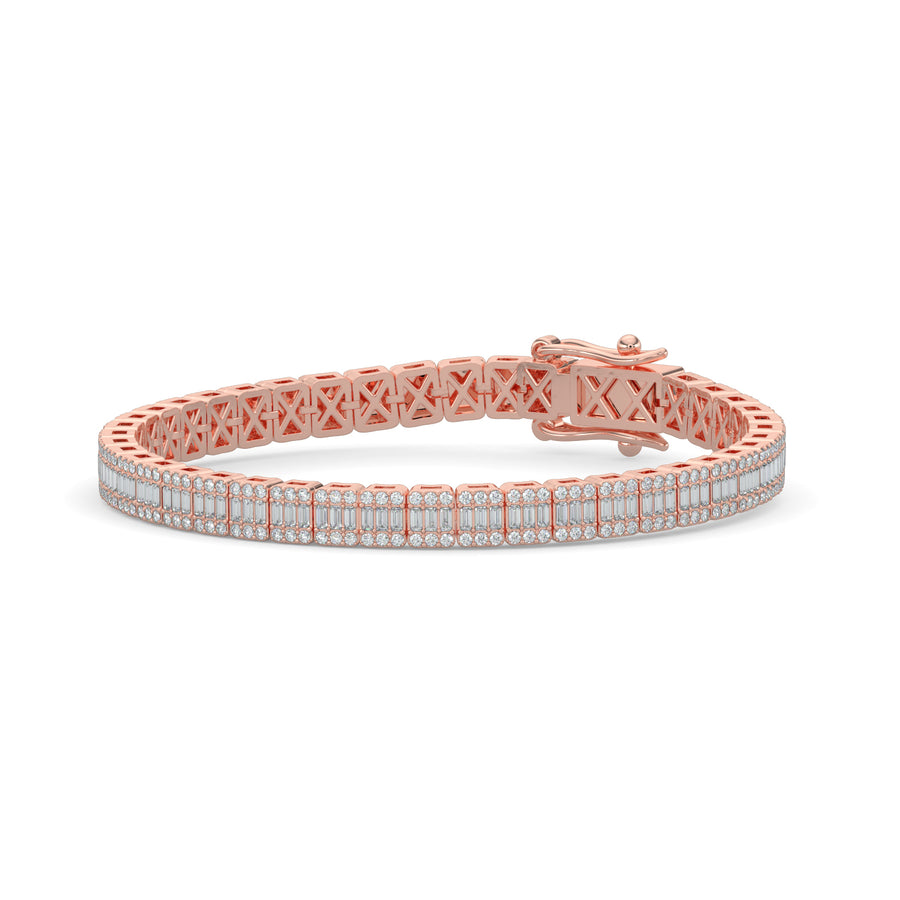 6.00ct Round & Baguette Bracelet