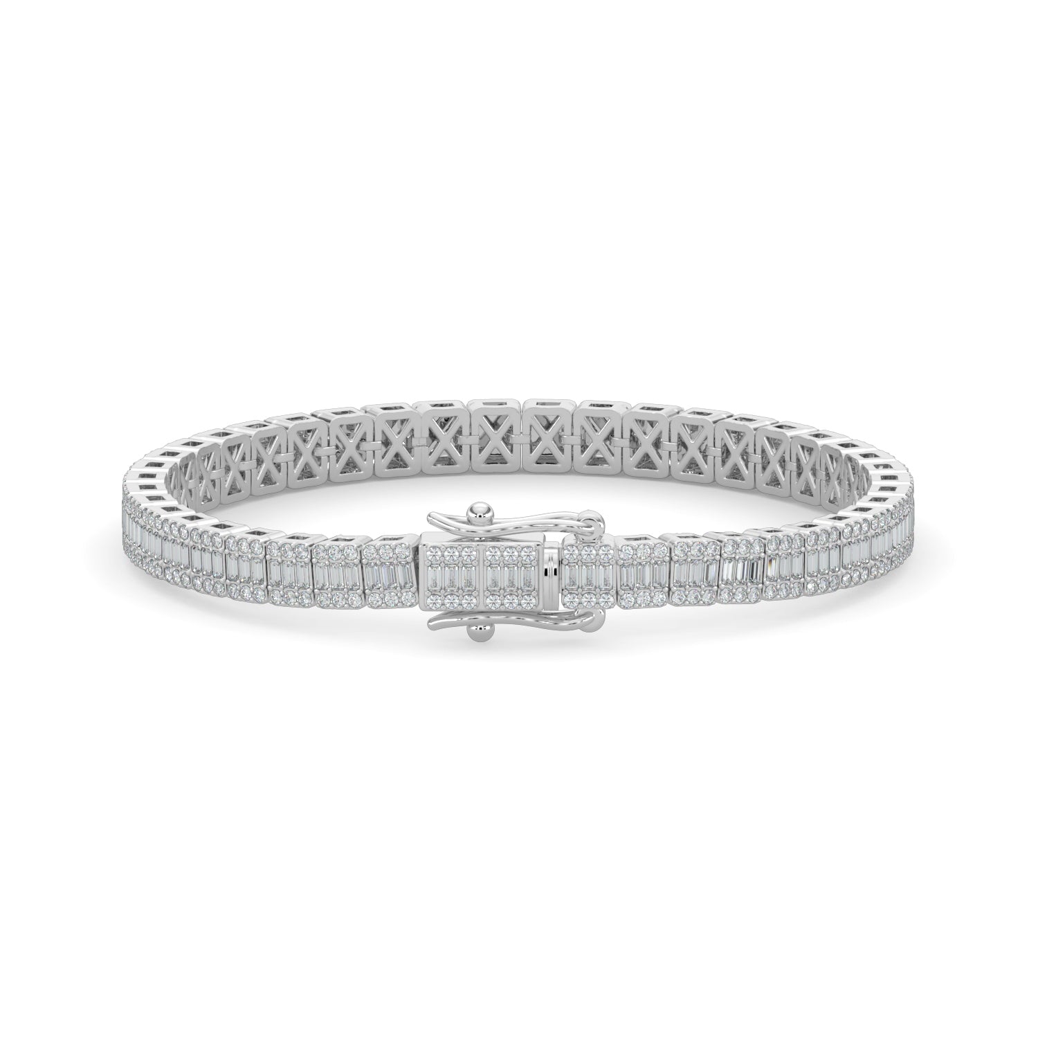 6.00ct Round & Baguette Bracelet