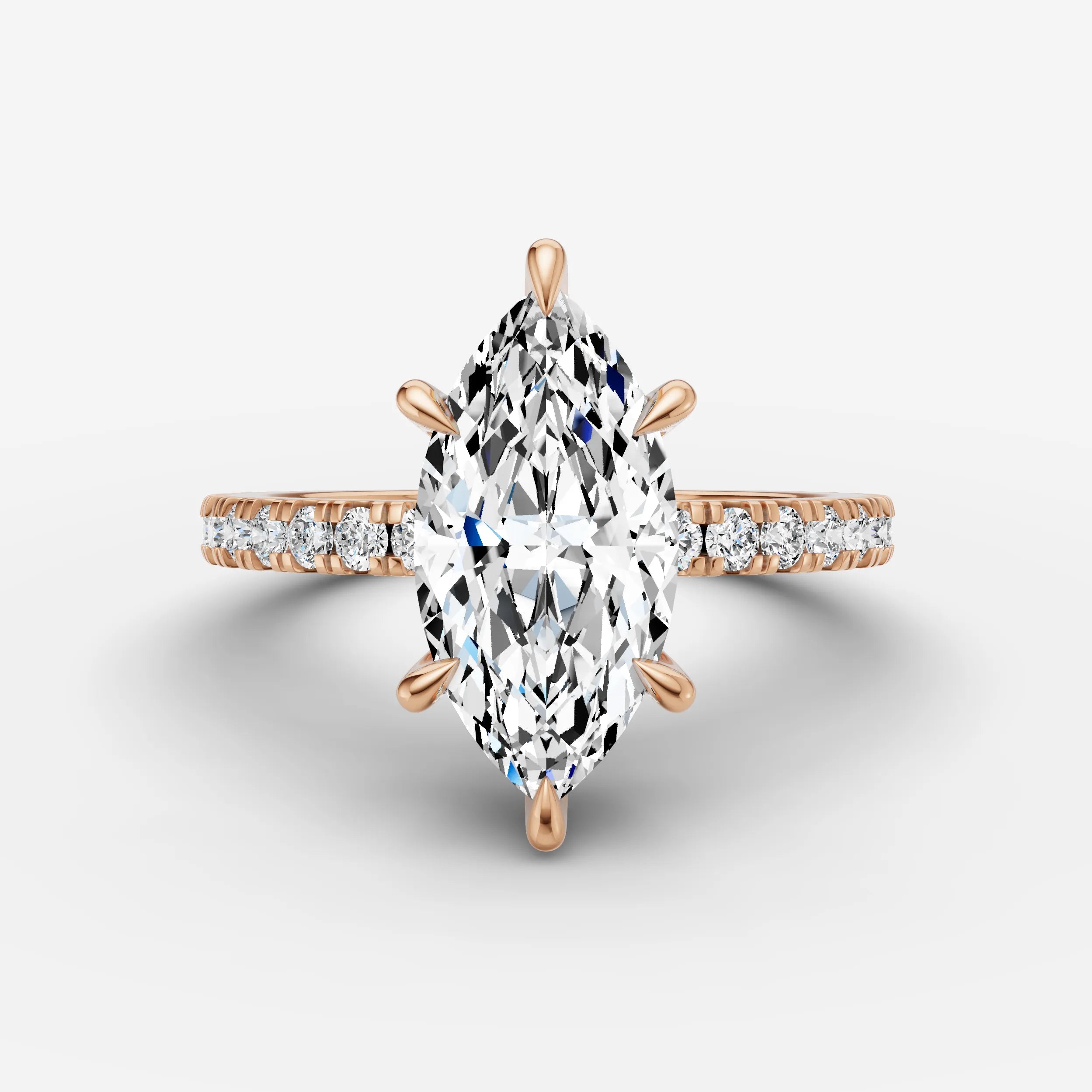 Hidden Halo & Pave - Marquise