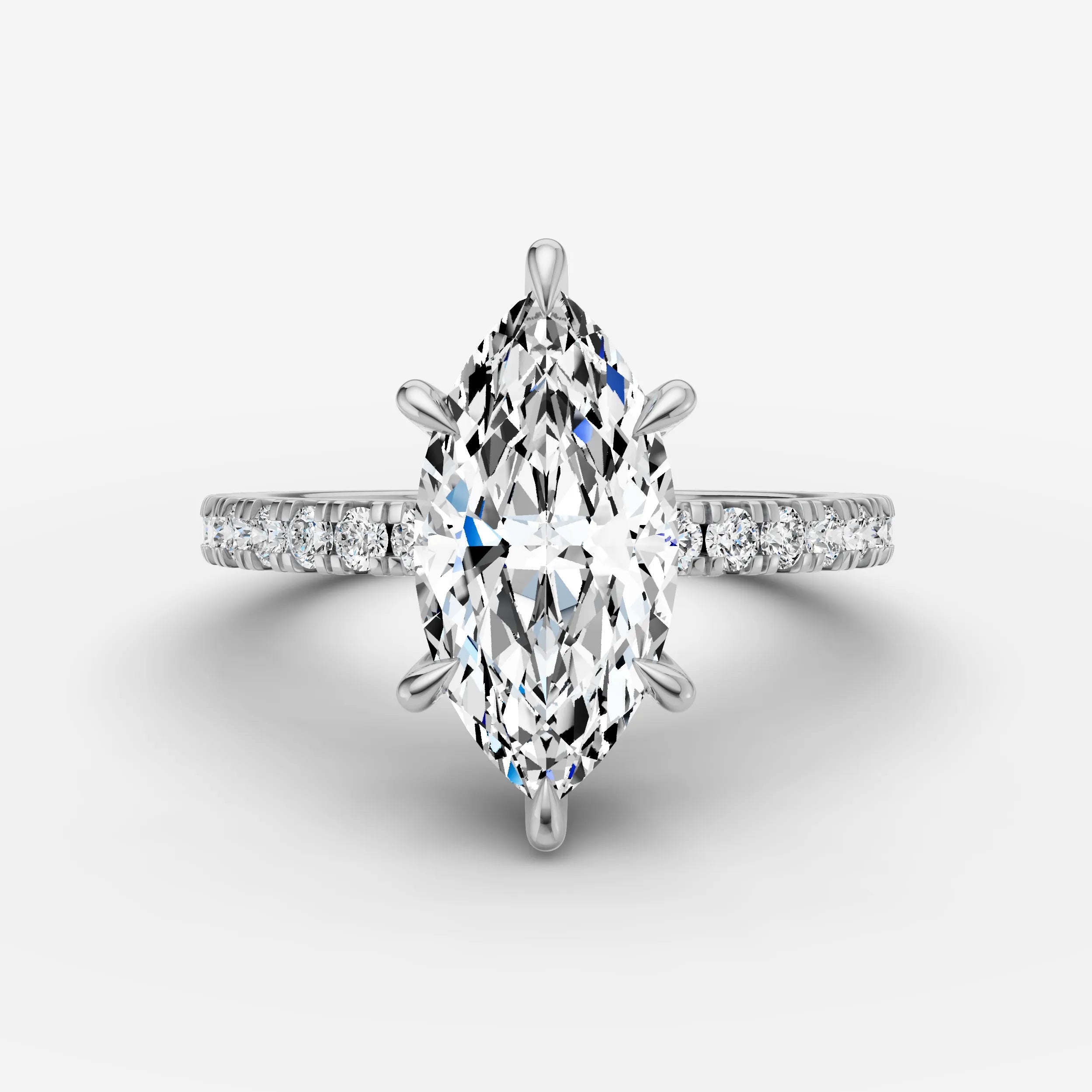 Hidden Halo & Pave - Marquise