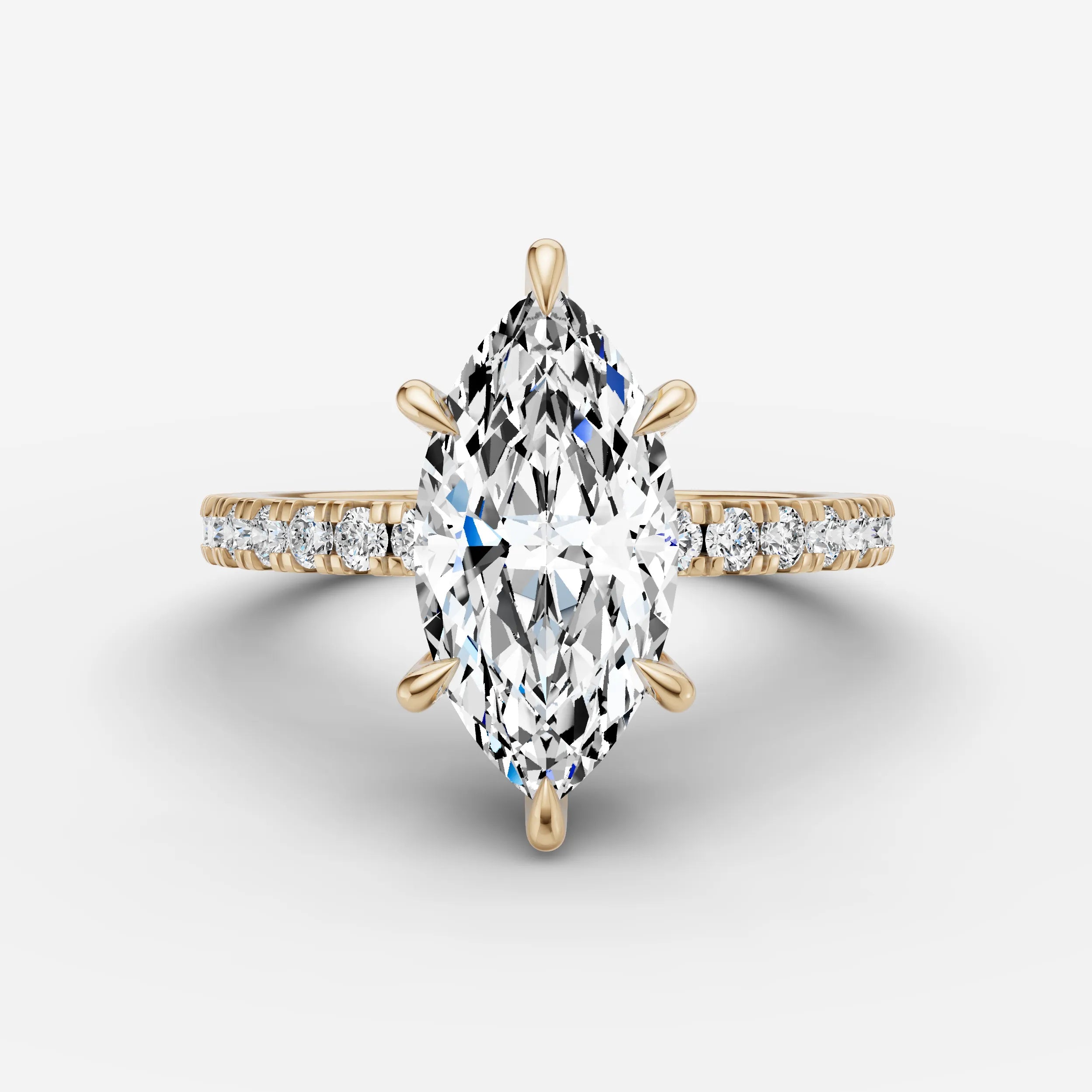 Hidden Halo & Pave - Marquise