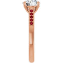 Crimson Pave Engagement Ring