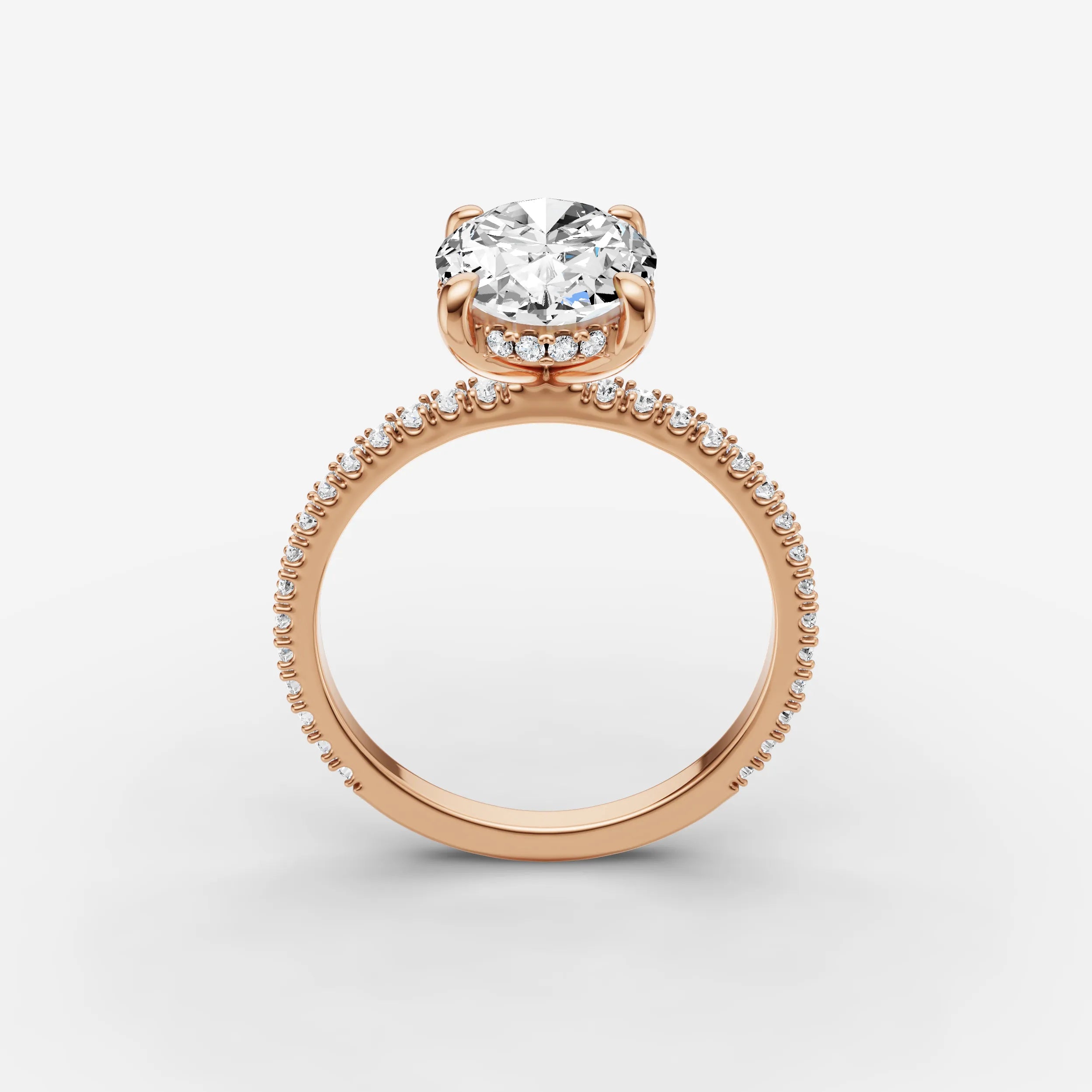 Hidden Halo & Pave - Oval