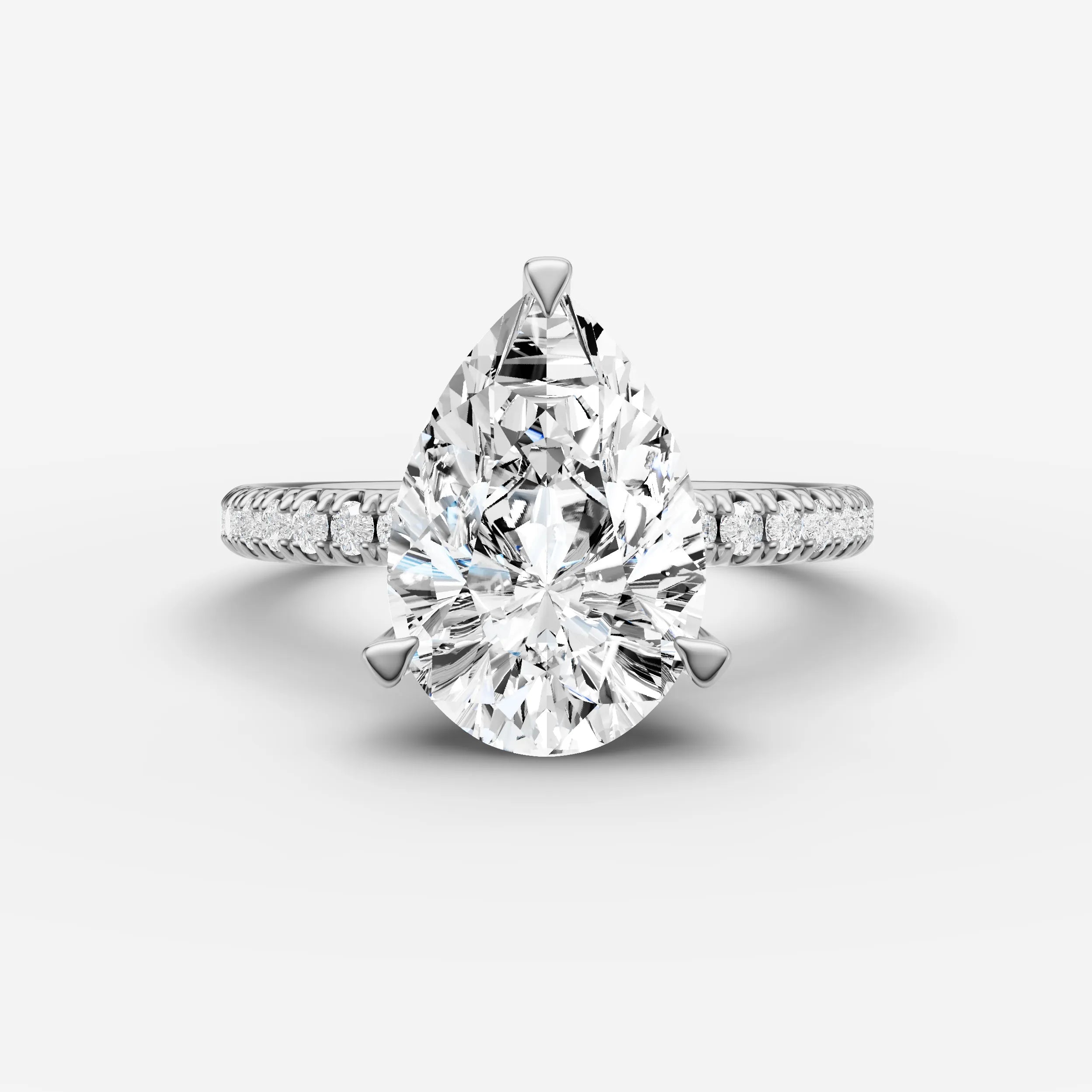 Hidden Halo & Pave - Pear