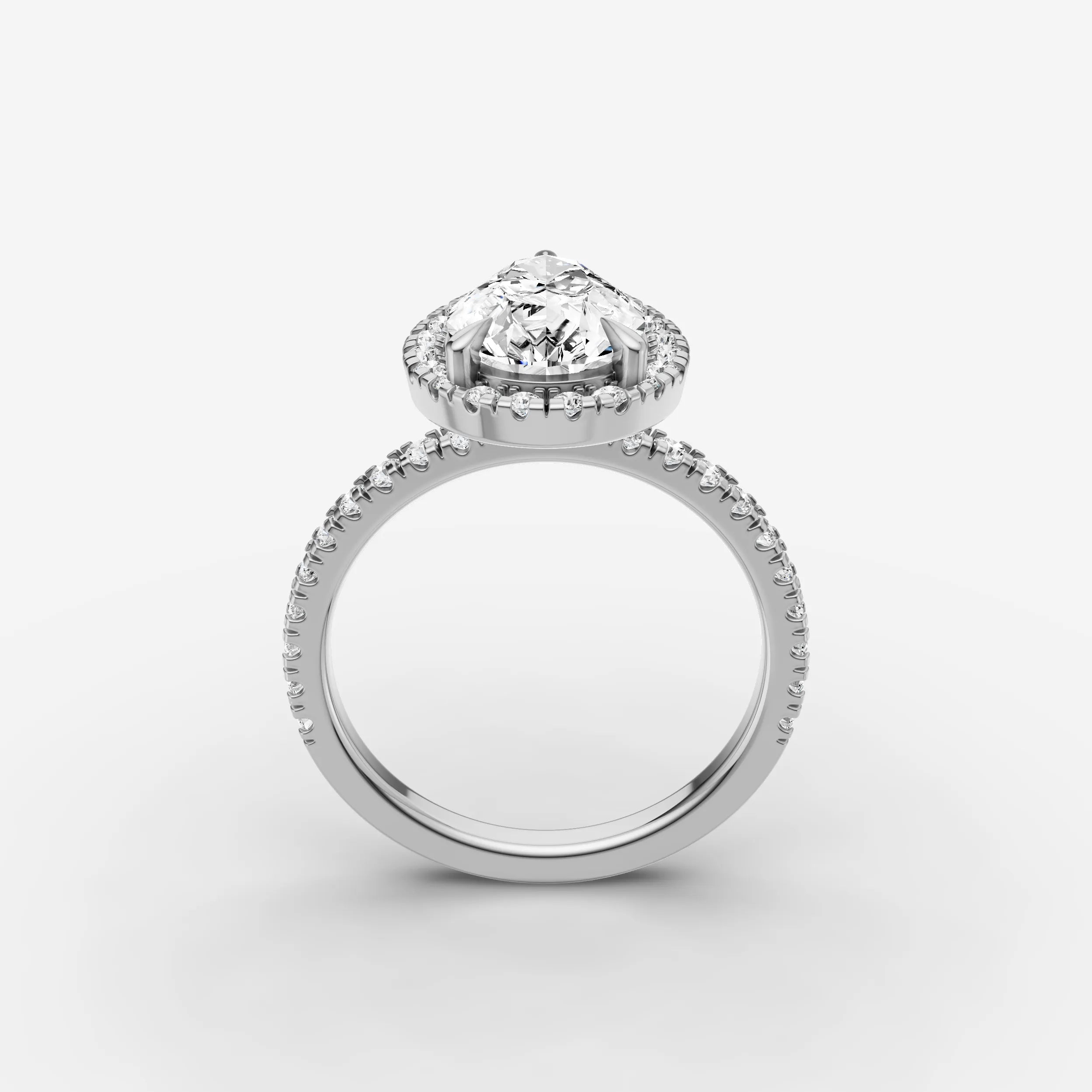 Halo & Pave - Pear
