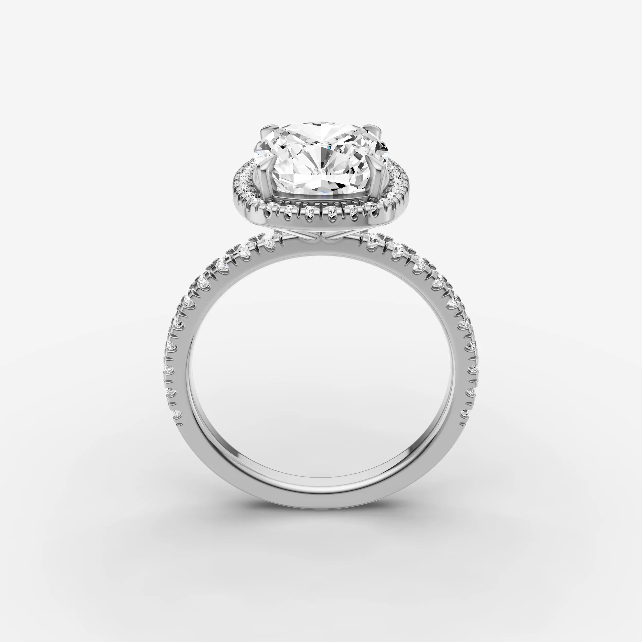 Halo & Pave - Cushion