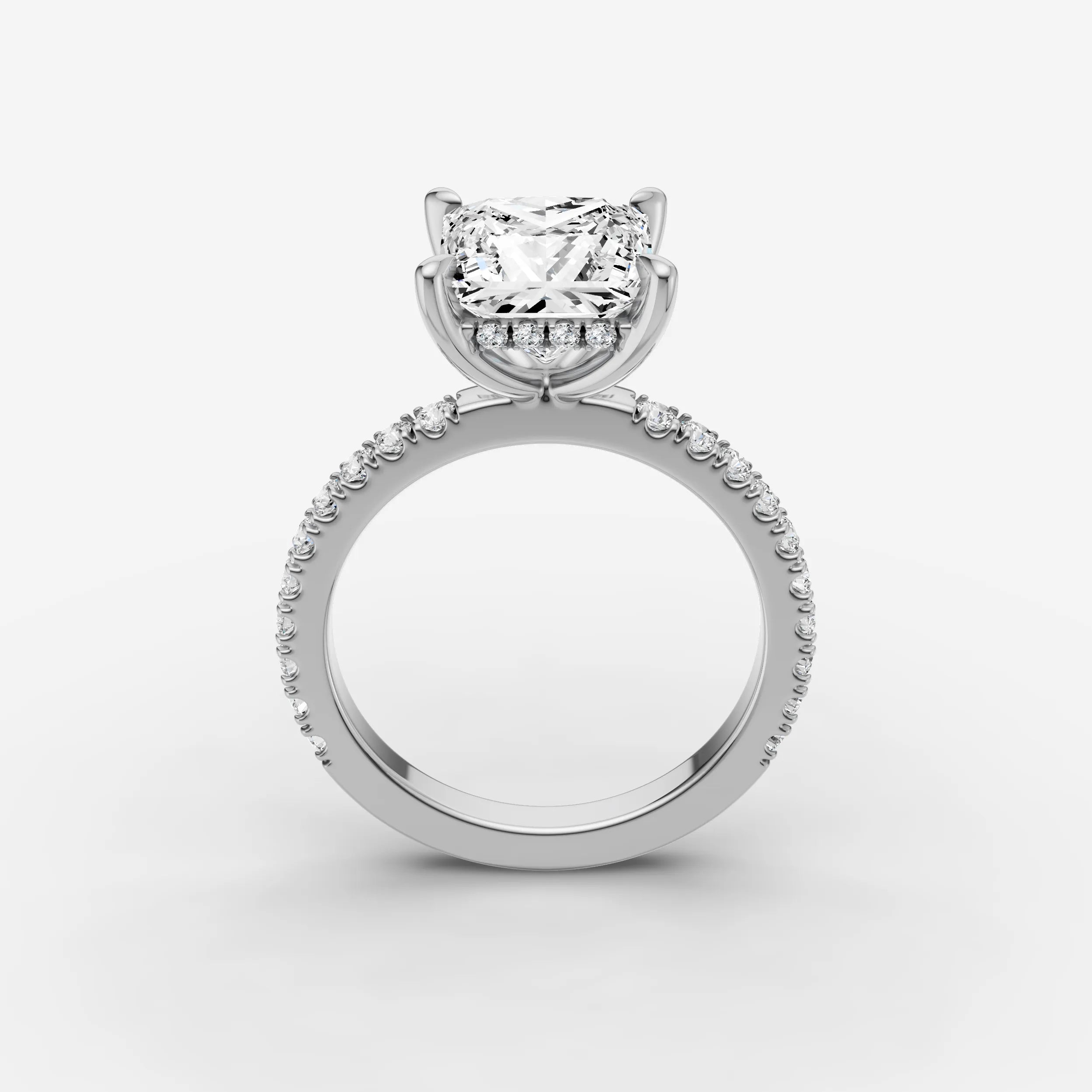 Hidden Halo & Pave - Princess