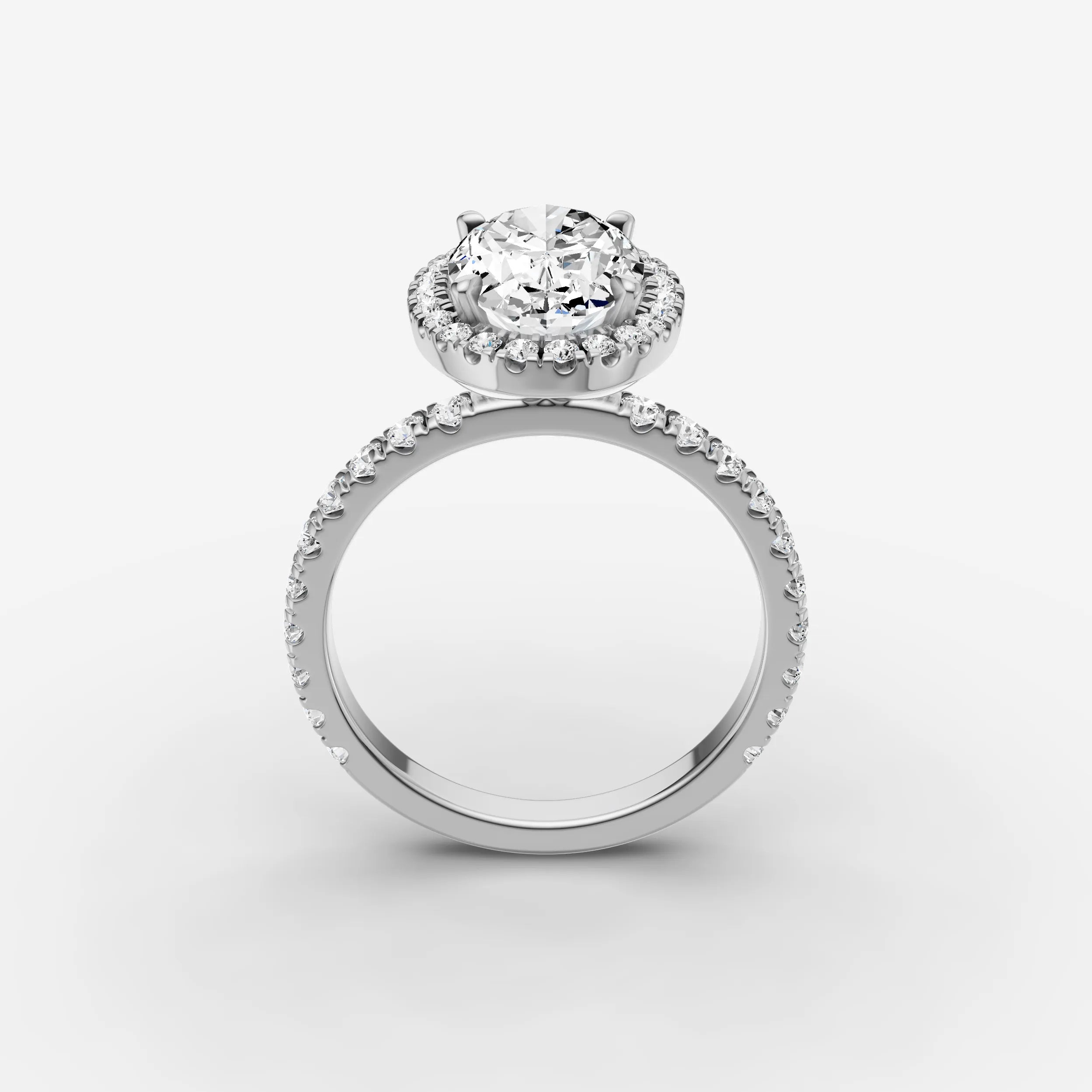 Halo & Pave - Oval