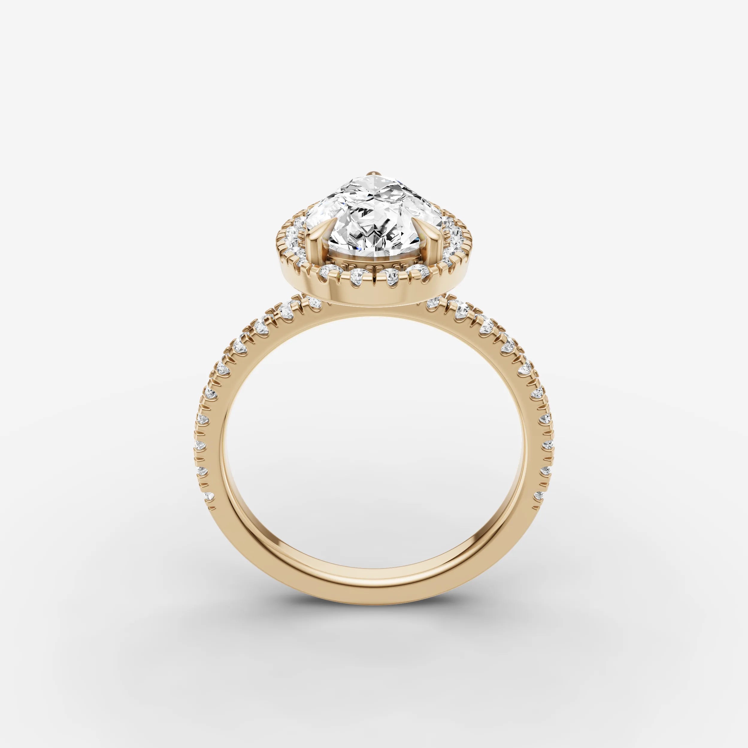 Halo & Pave - Pear