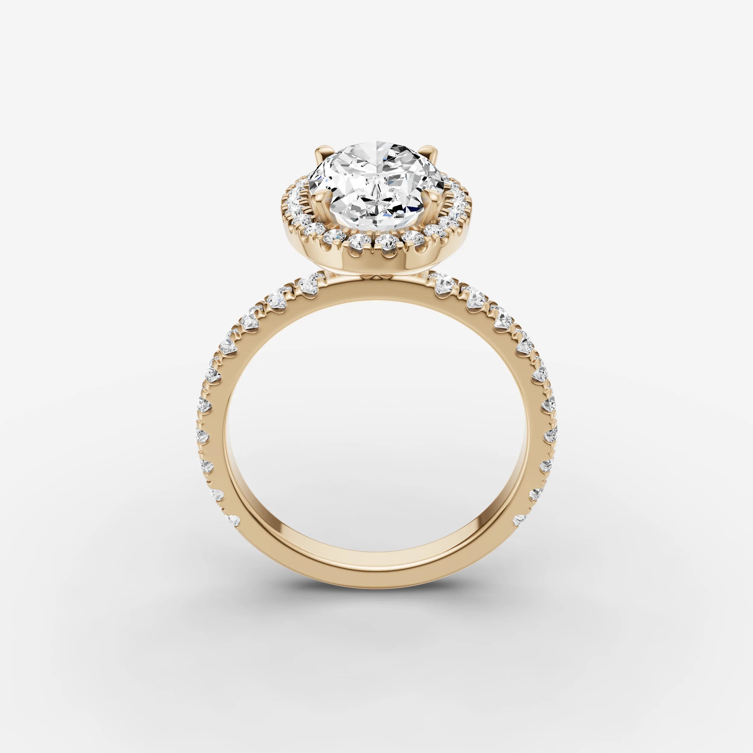 Halo & Pave - Oval